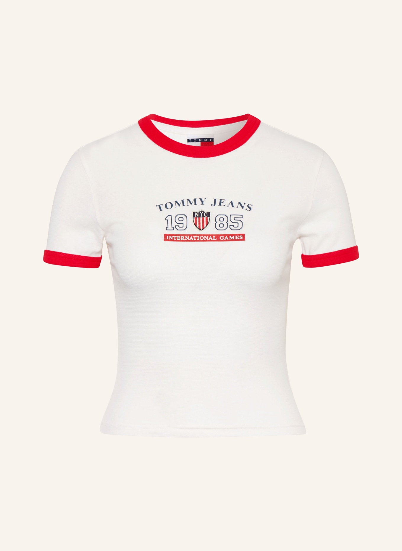 TOMMY JEANS T-shirt, Color: WHITE/ RED (Image 1)