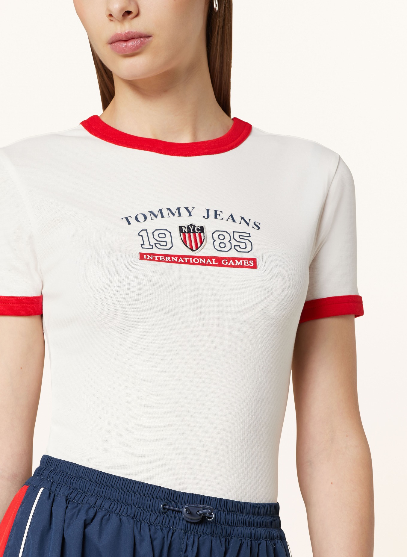 TOMMY JEANS T-shirt, Color: WHITE/ RED (Image 4)