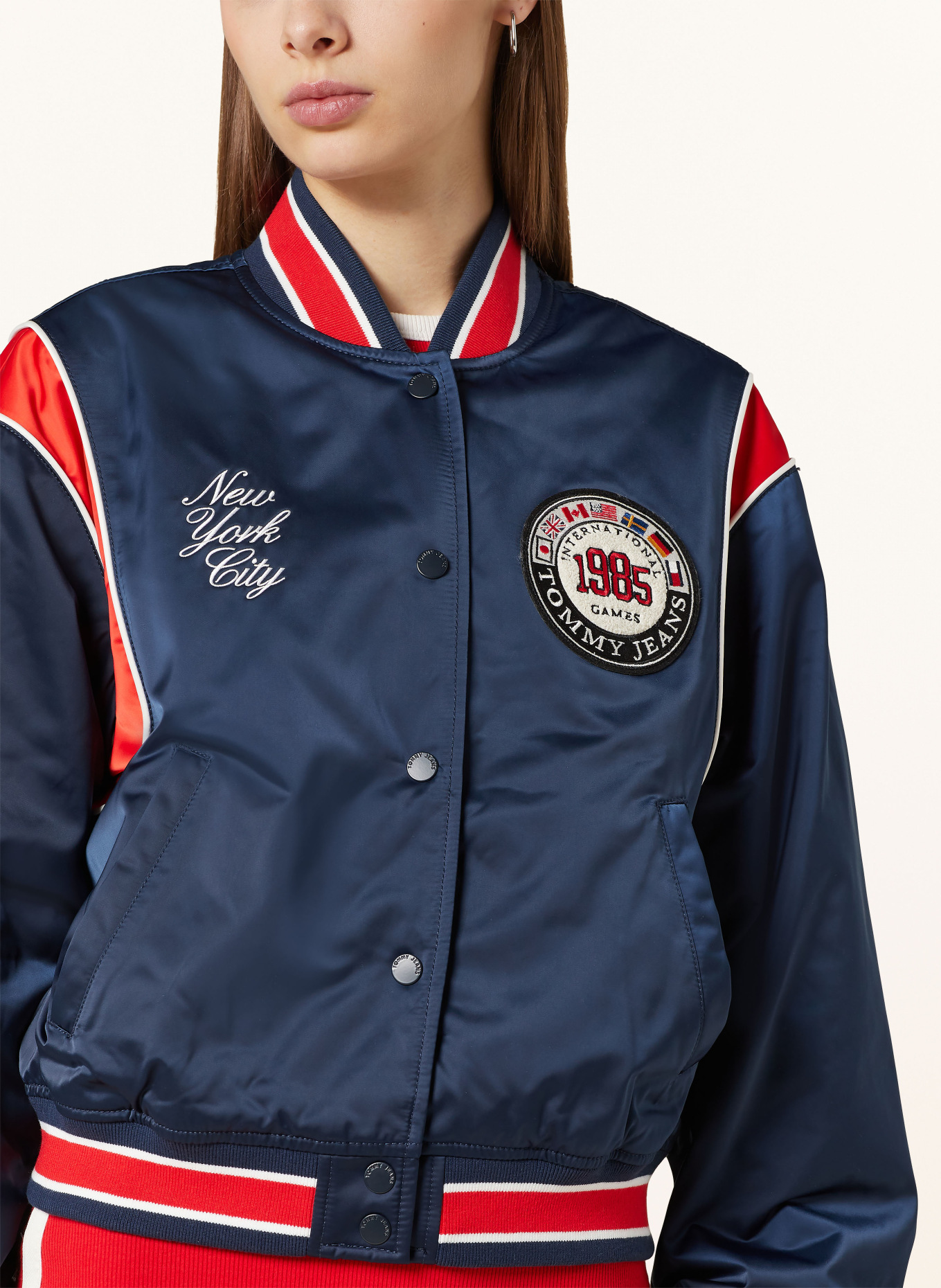TOMMY JEANS College jacket, Color: DARK BLUE/ RED/ WHITE (Image 4)