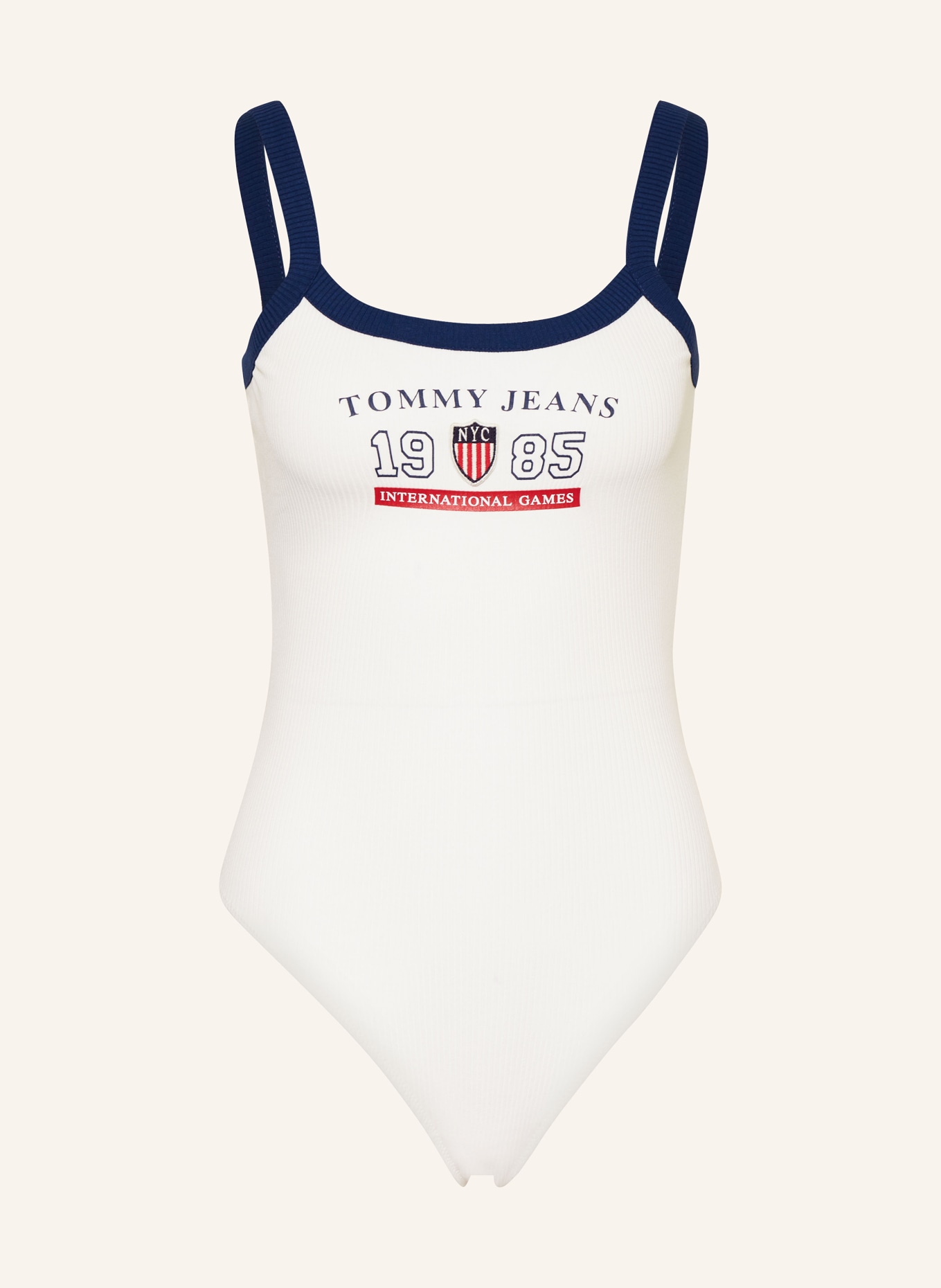 TOMMY JEANS Body, Color: WHITE/ DARK BLUE/ RED (Image 1)
