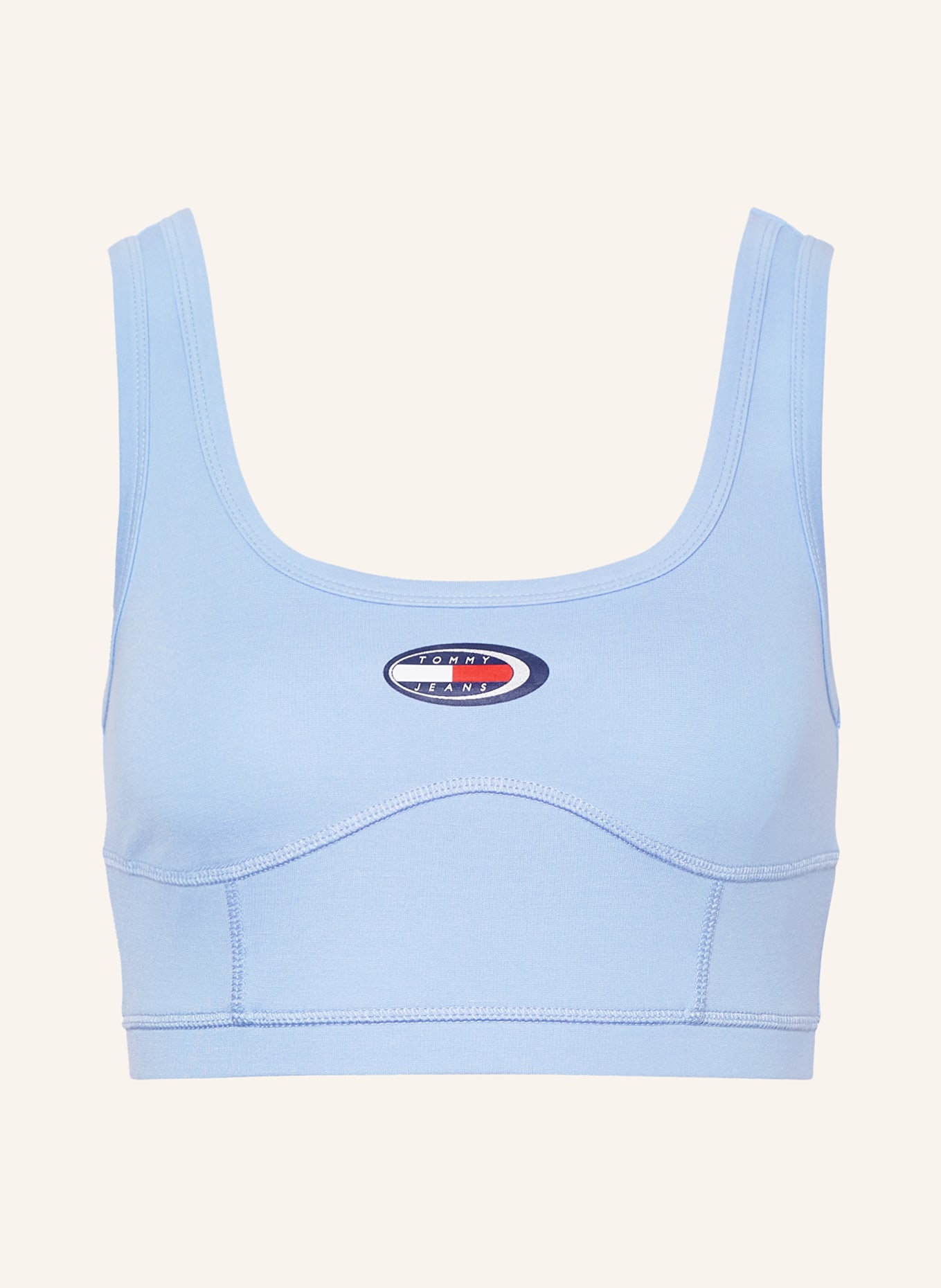 TOMMY JEANS Cropped top, Color: LIGHT BLUE (Image 1)
