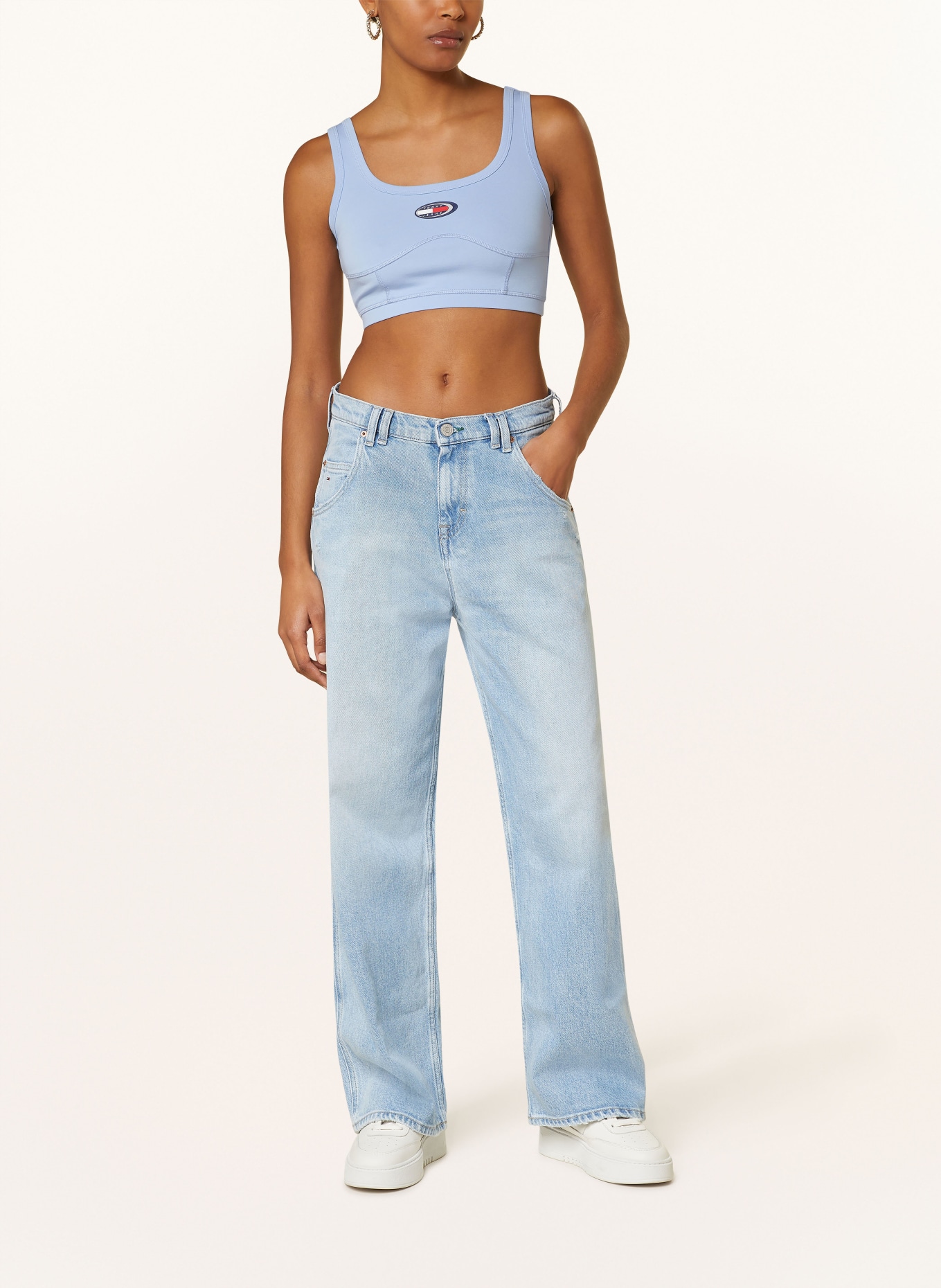 TOMMY JEANS Cropped top, Color: LIGHT BLUE (Image 2)