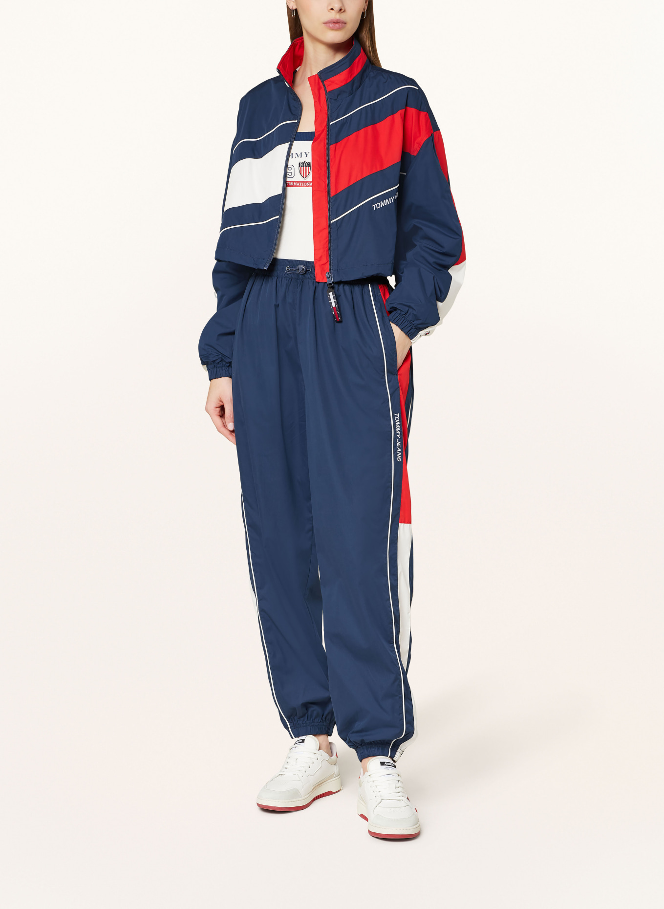 TOMMY JEANS Track pants, Color: DARK BLUE/ RED/ WHITE (Image 2)