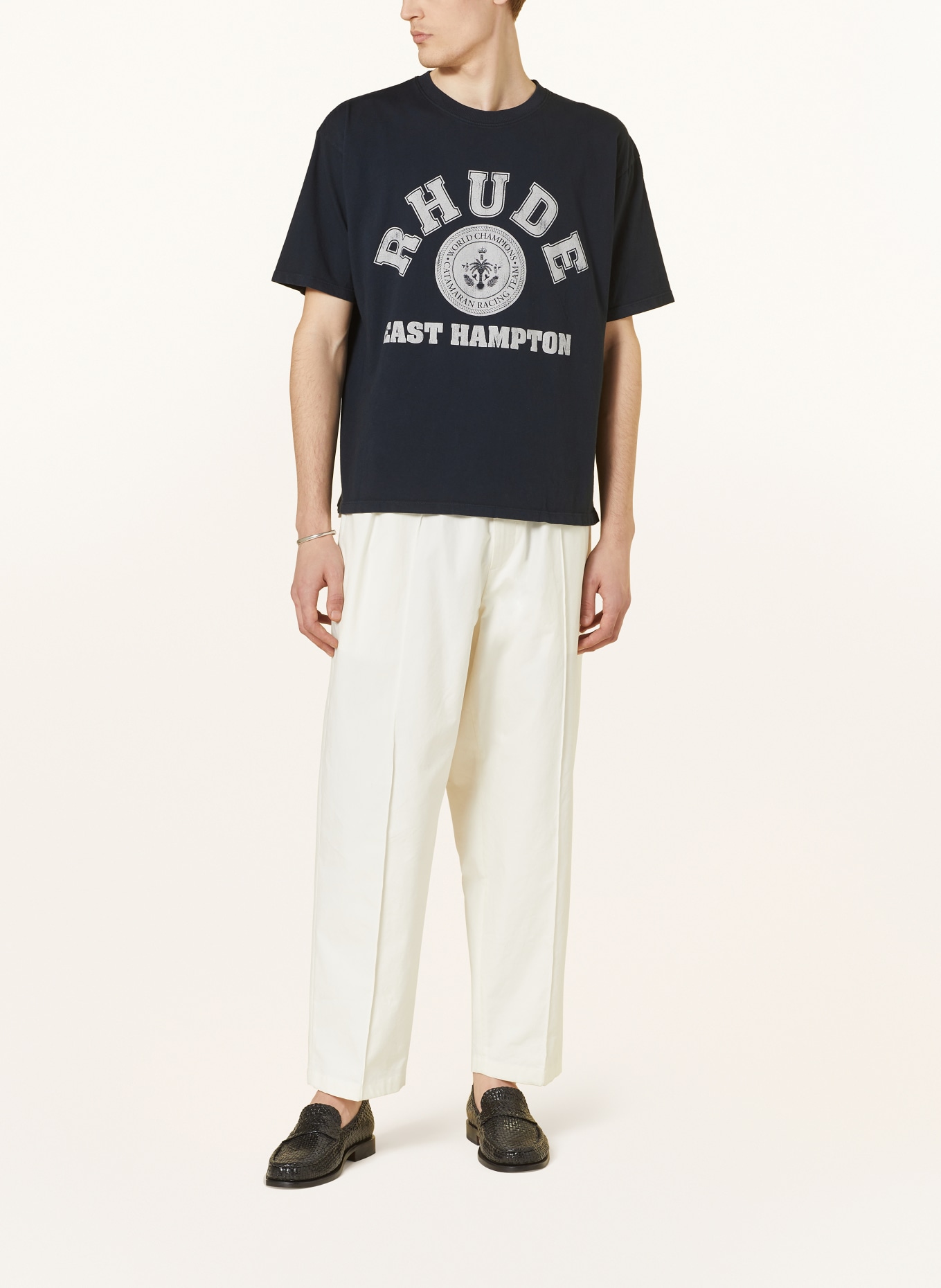 RHUDE T-shirt HAMPTON CATAMARAN, Color: BLACK (Image 2)