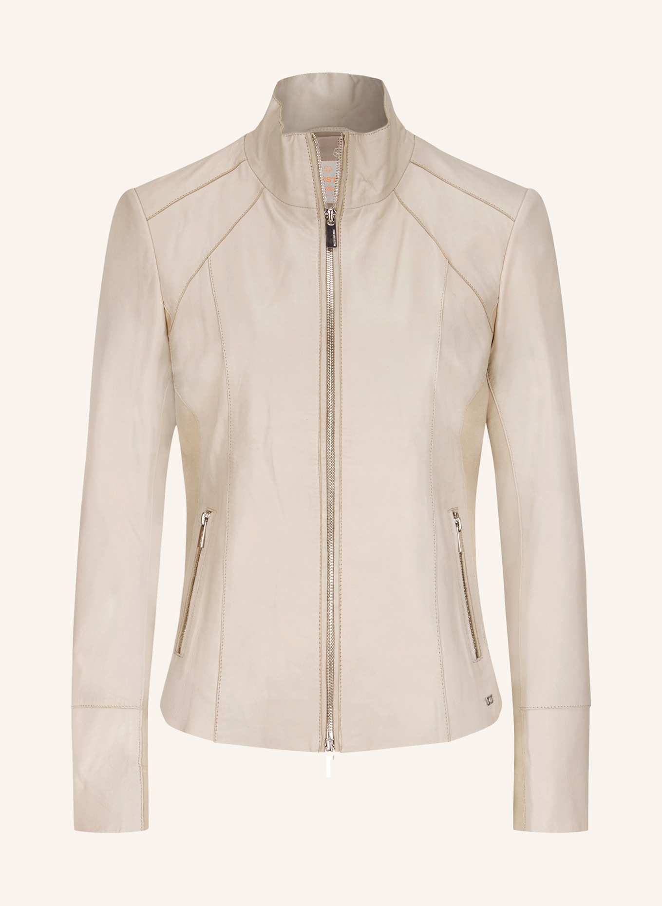 MILESTONE Leather jacket MSGALATEA, Color: CREAM (Image 1)