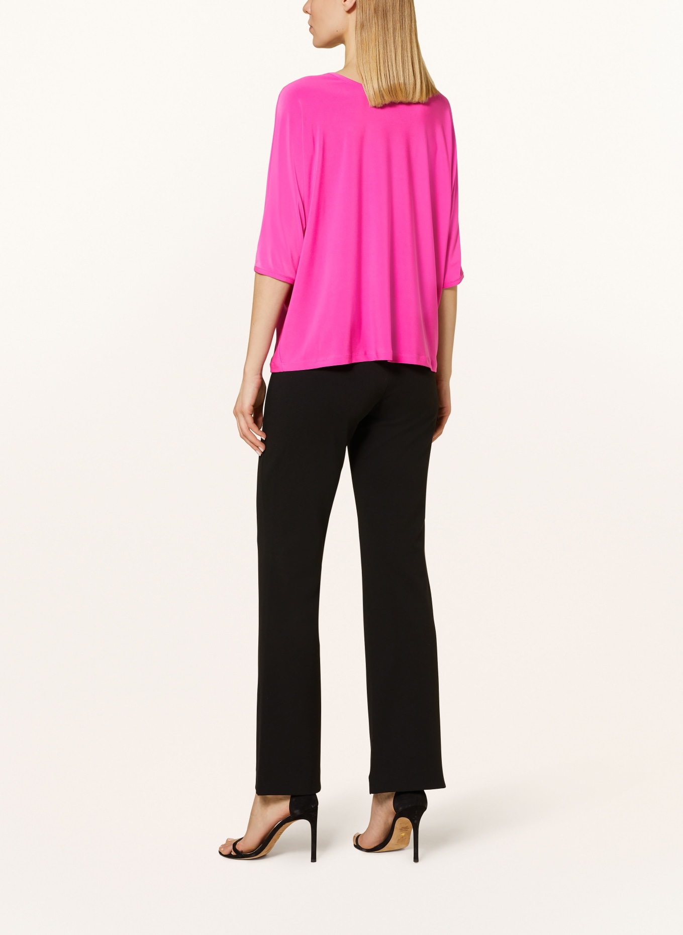Joseph Ribkoff Shirt with 3/4 sleeves, Color: NEON PINK (Image 3)