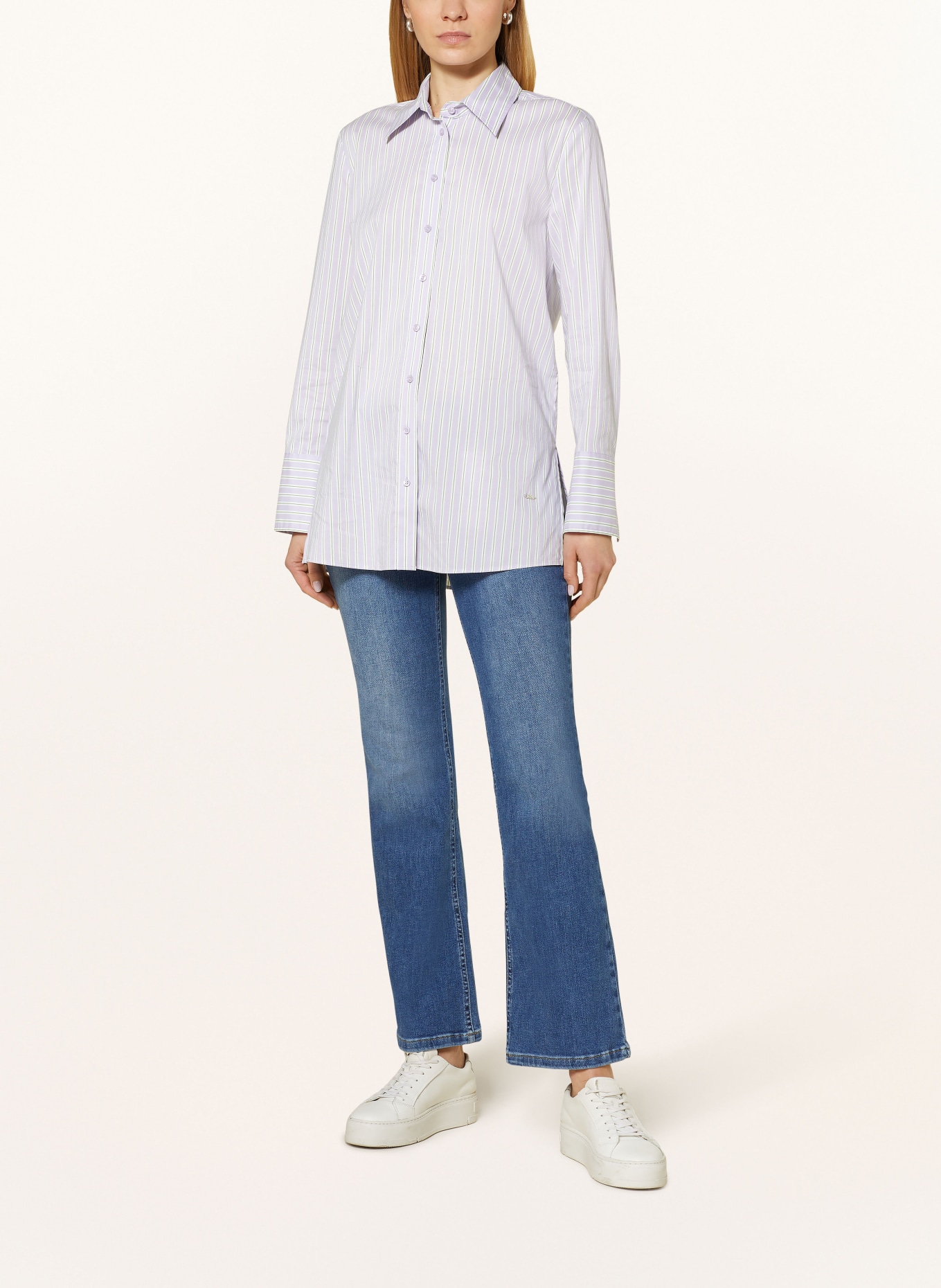 BRAX Shirt blouse VICKI, Color: LIGHT PURPLE/ WHITE/ LIGHT GREEN (Image 2)
