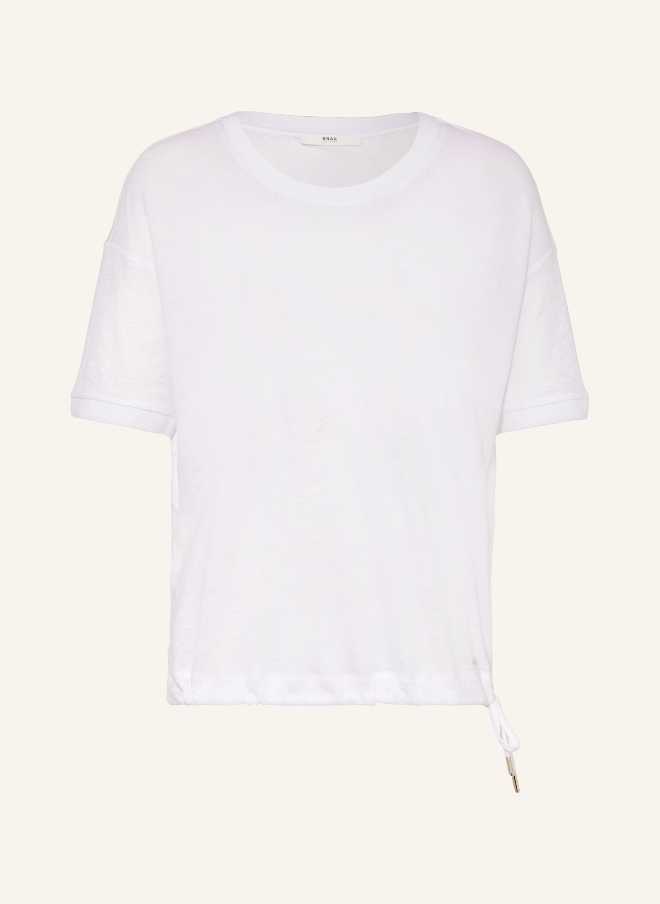 BRAX T-shirt CANDICE made of linen, Color: WHITE (Image 1)