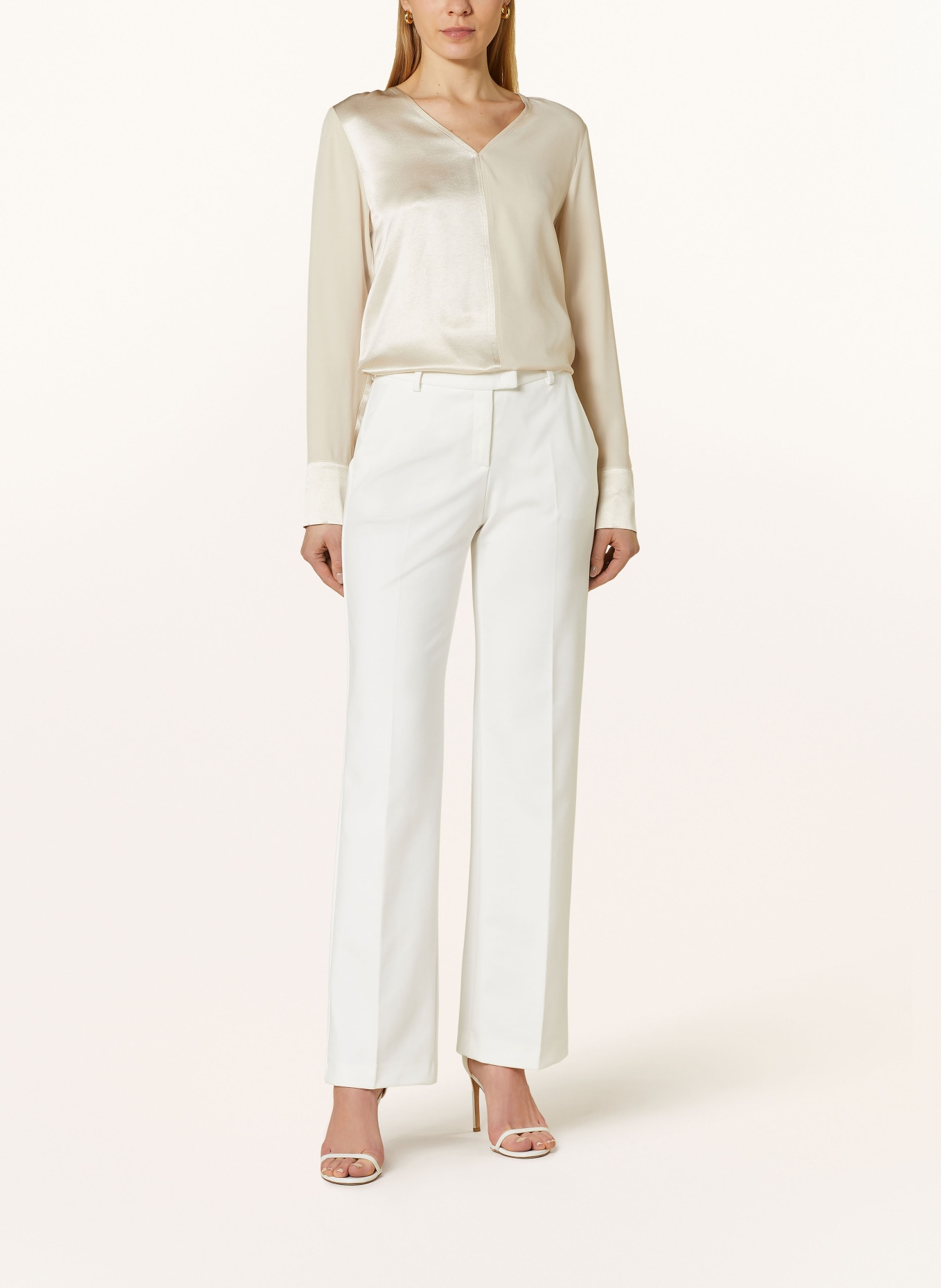 BRAX Wide leg trousers MAINE made of jersey, Color: WHITE (Image 2)