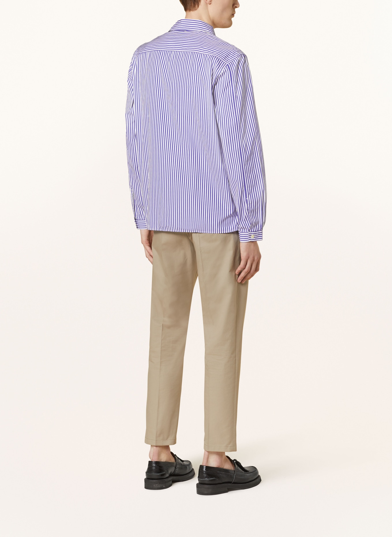 Officine Générale Shirt ELOAN straight fit, Color: WHITE/ PURPLE (Image 3)