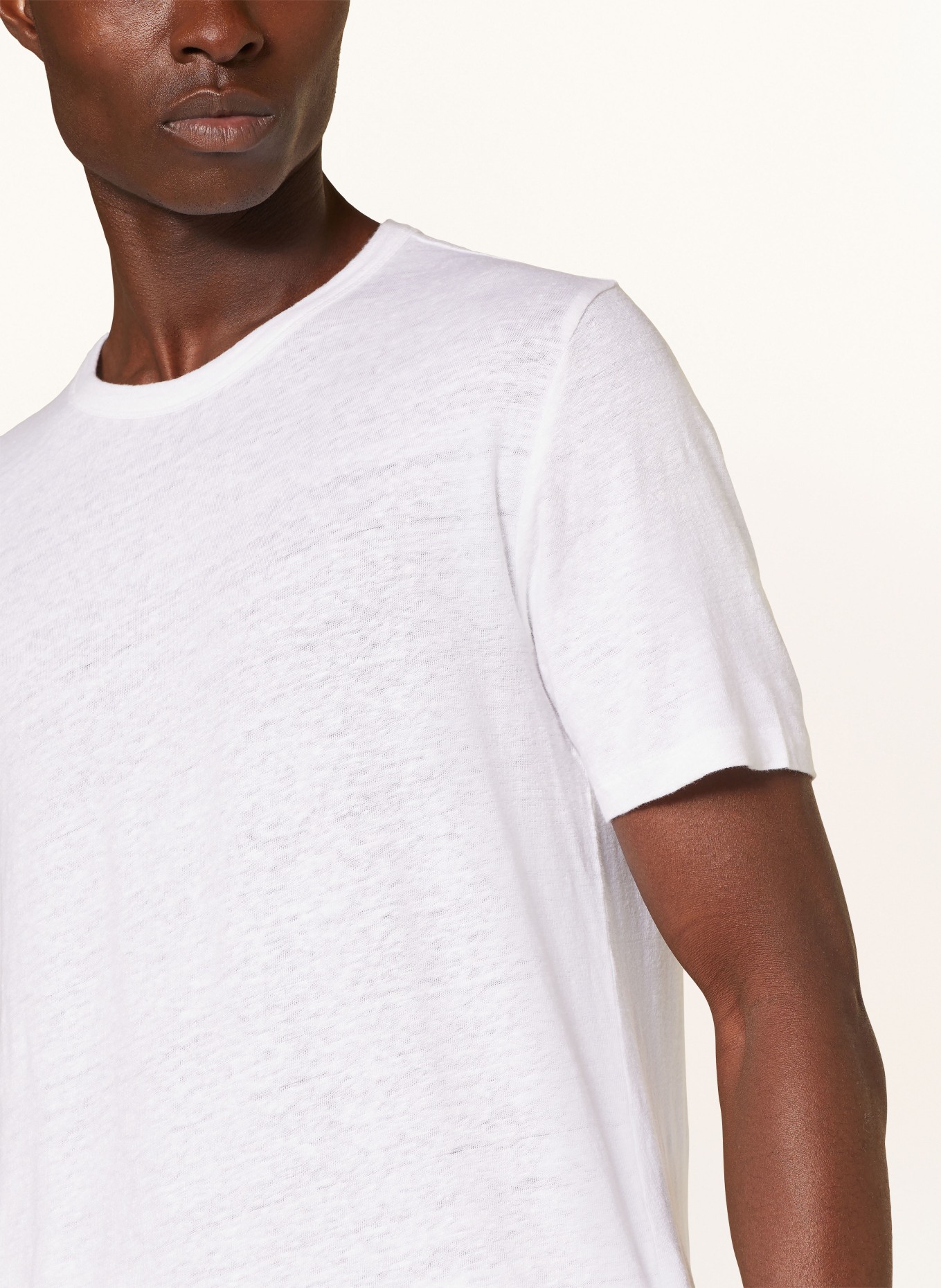 Officine Générale T-shirt made of linen, Color: CREAM (Image 4)
