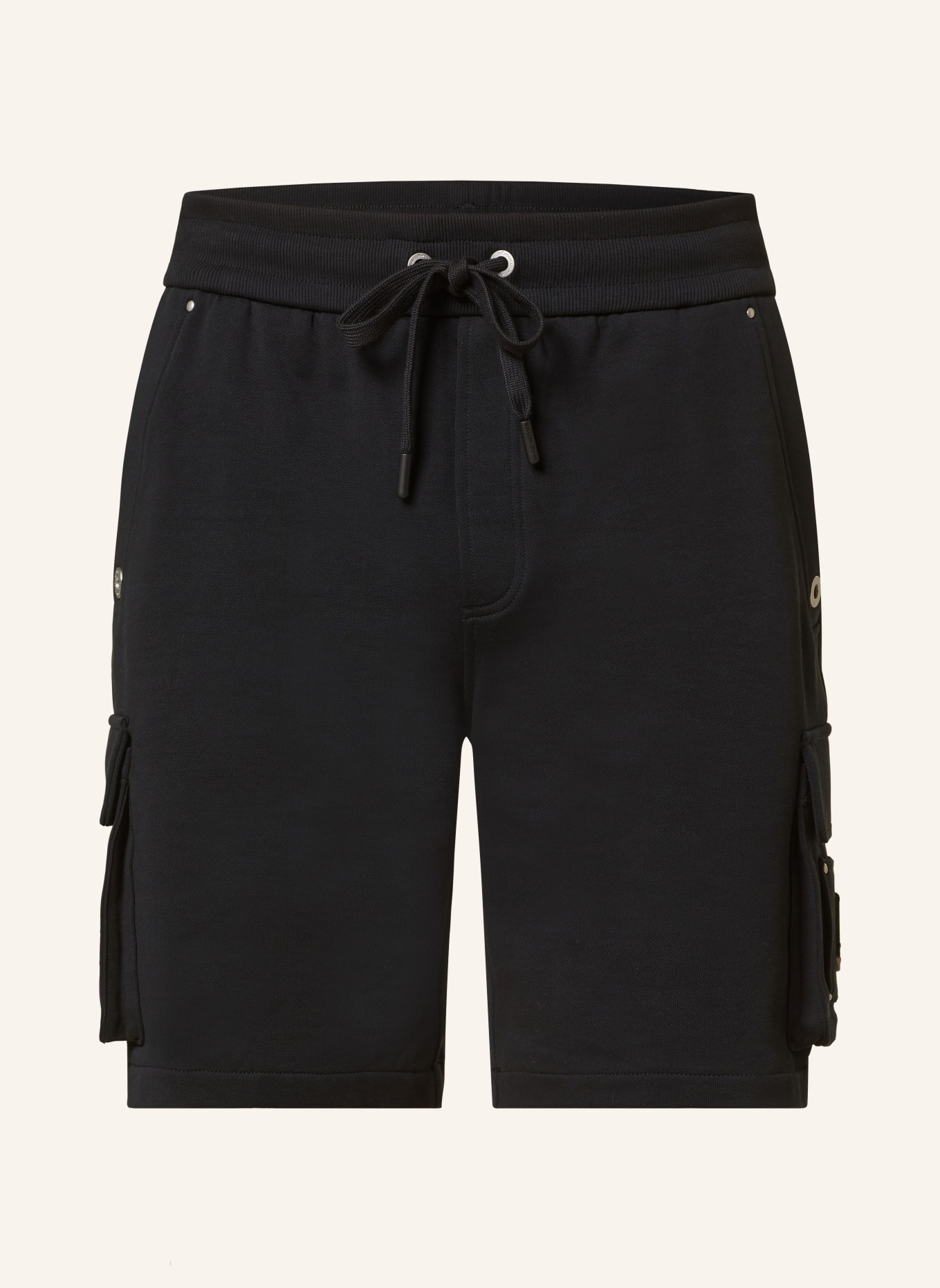 MOOSE KNUCKLES Cargo sweat shorts HARTSFIELD, Color: BLACK (Image 1)
