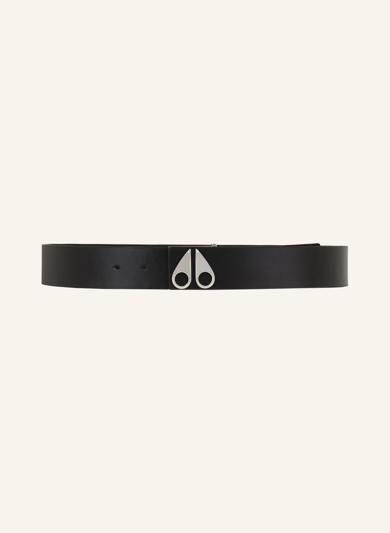 MOOSE KNUCKLES Leather belt, Color: BLACK (Image 2)
