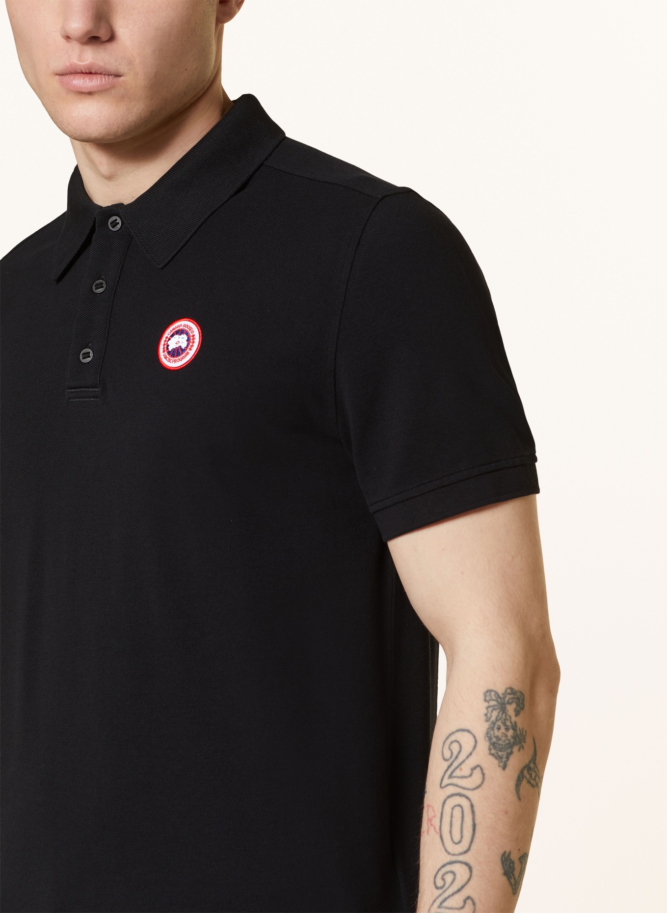 CANADA GOOSE Piqué polo shirt BECKLEY, Color: BLACK (Image 4)