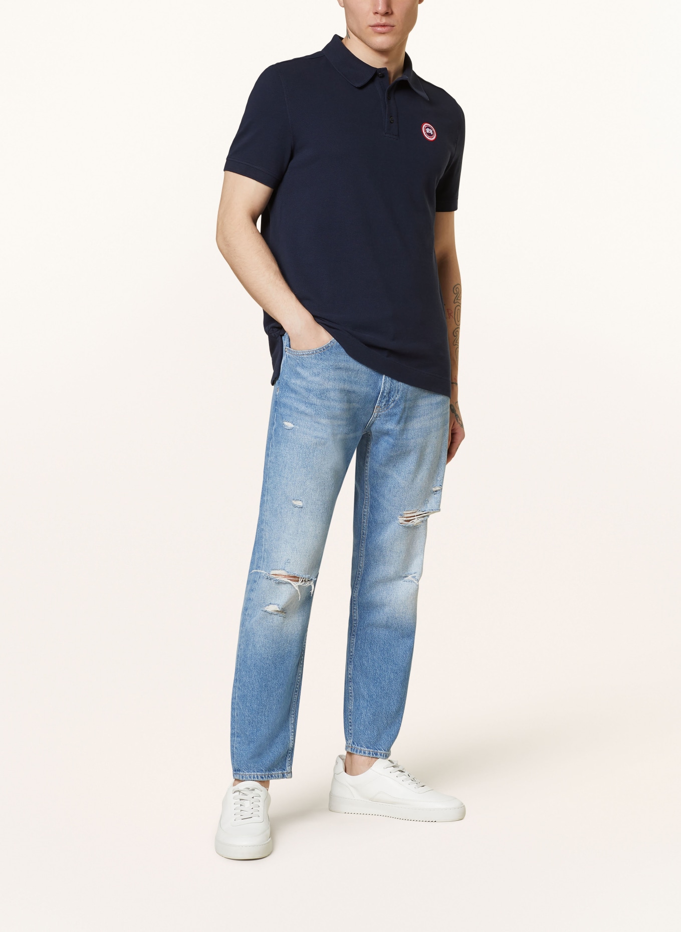 CANADA GOOSE Pique polo shirt BECKLEY in dark blue