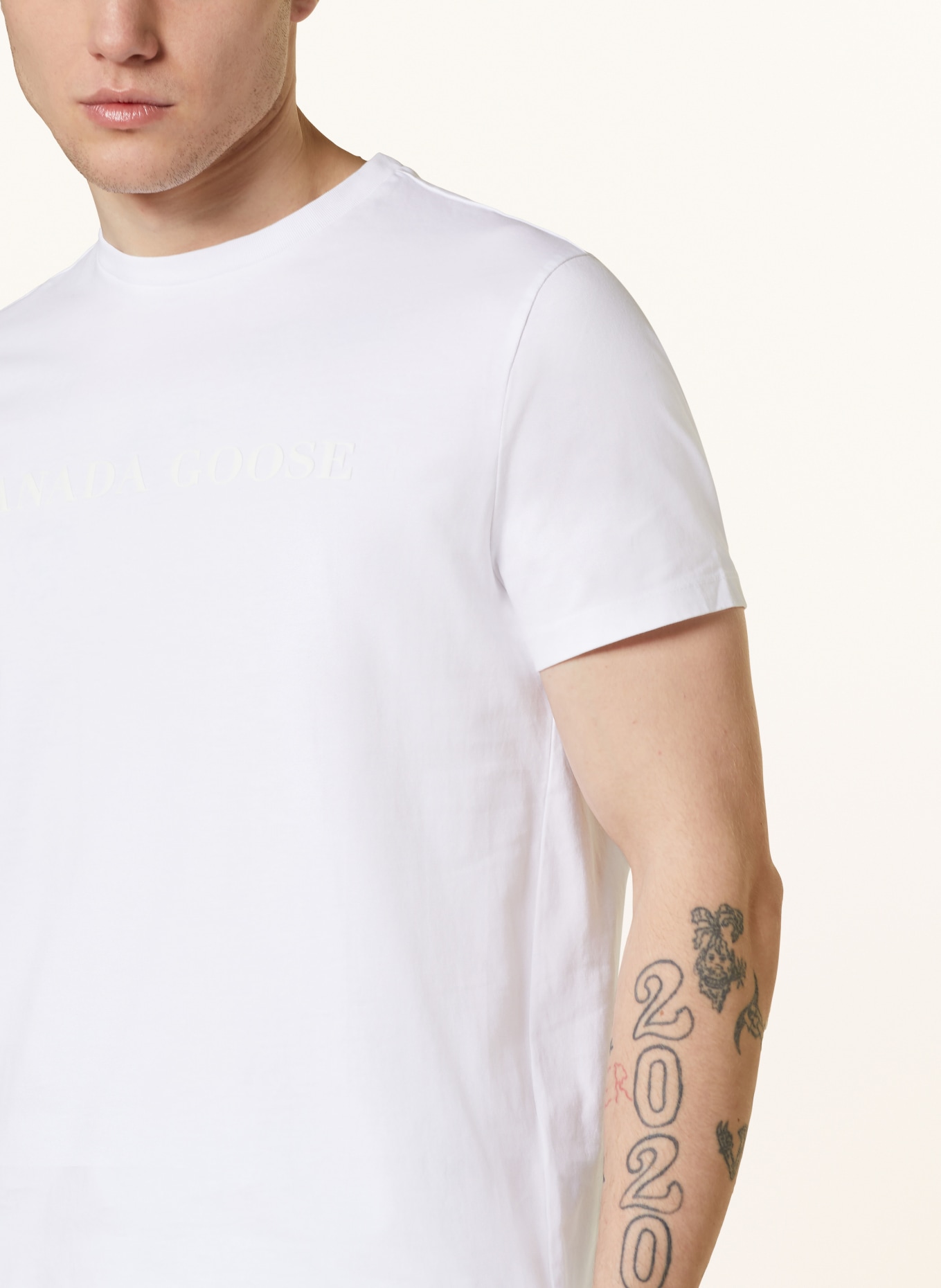 CANADA GOOSE T-shirt EMERSEN, Color: WHITE (Image 4)