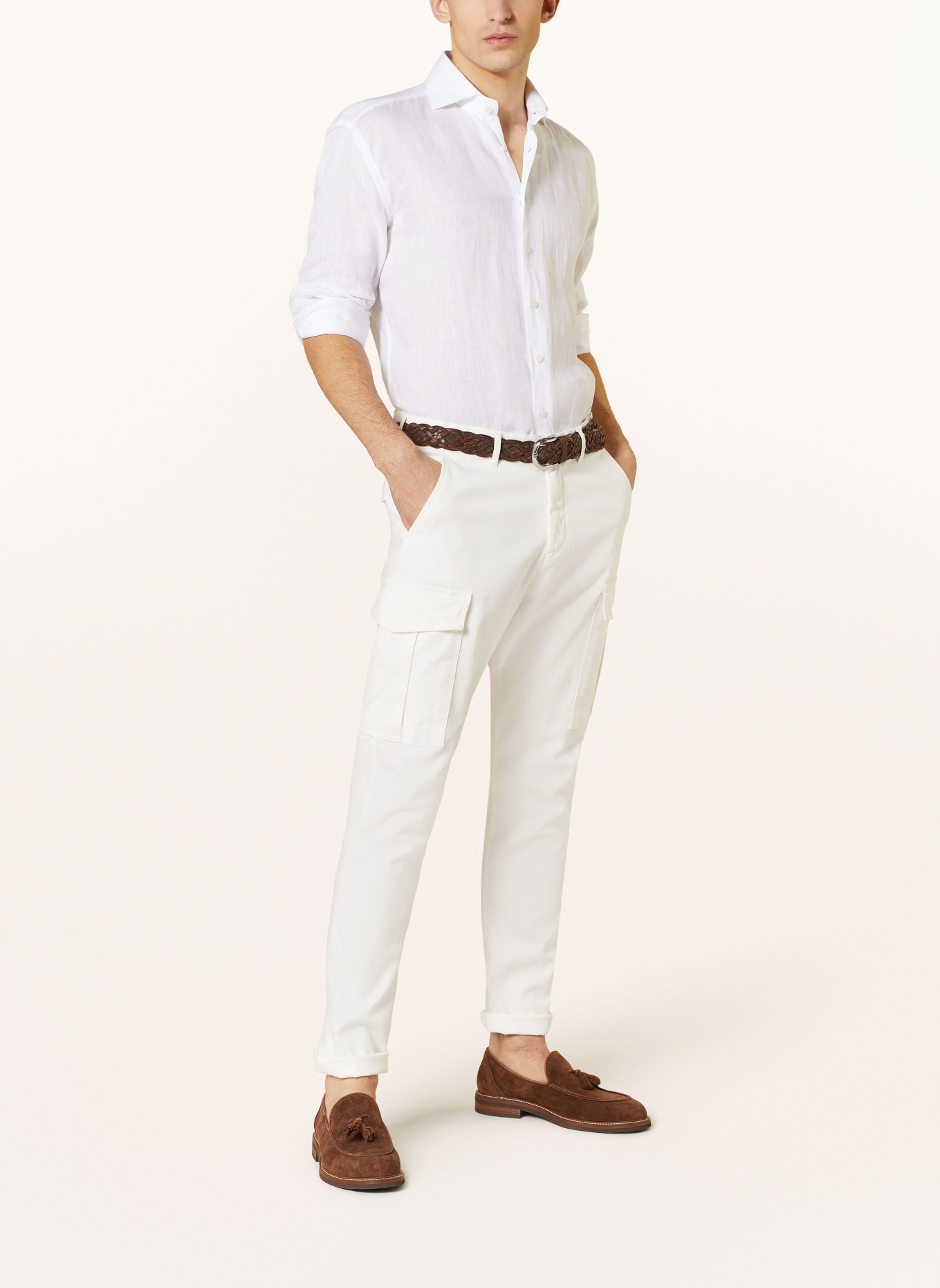 ARTIGIANO Linen shirt classic fit, Color: 1 uni white (Image 2)