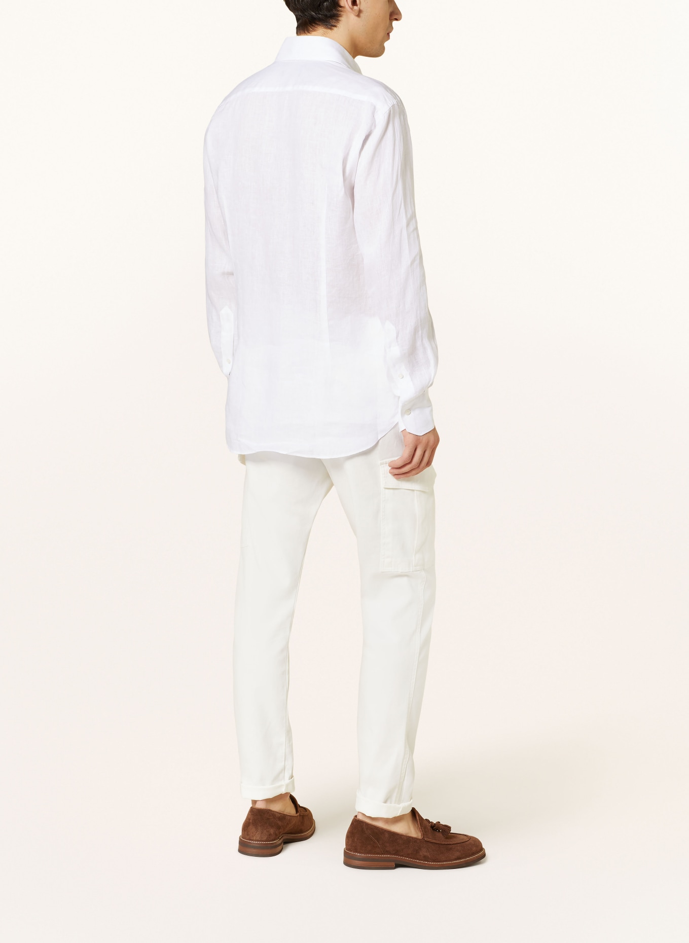 ARTIGIANO Linen shirt classic fit, Color: 1 uni white (Image 3)