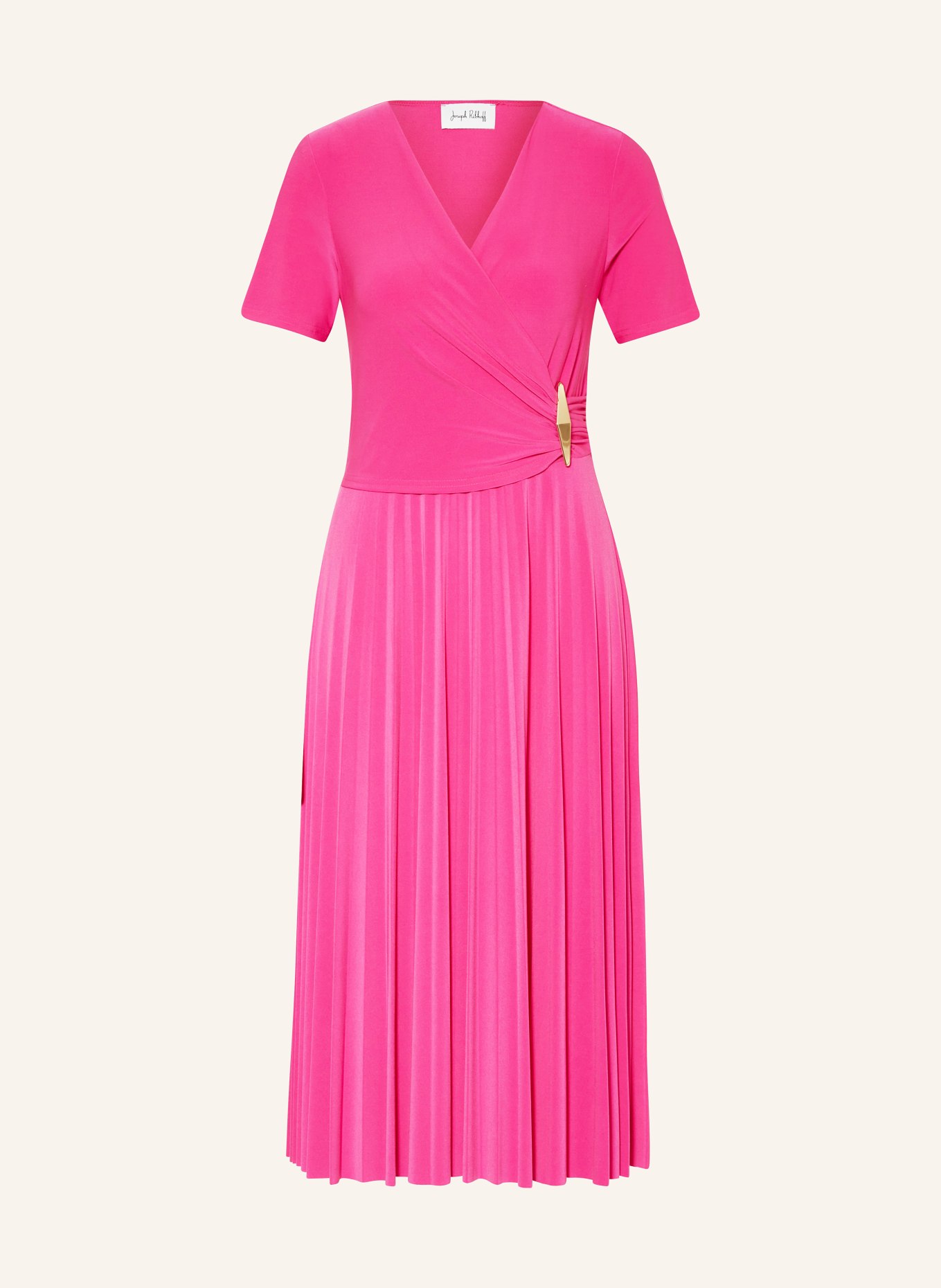 Joseph Ribkoff Sukienka z dżerseju w stylu kopertowym, Kolor: MOCNORÓŻOWY (Obrazek 1)