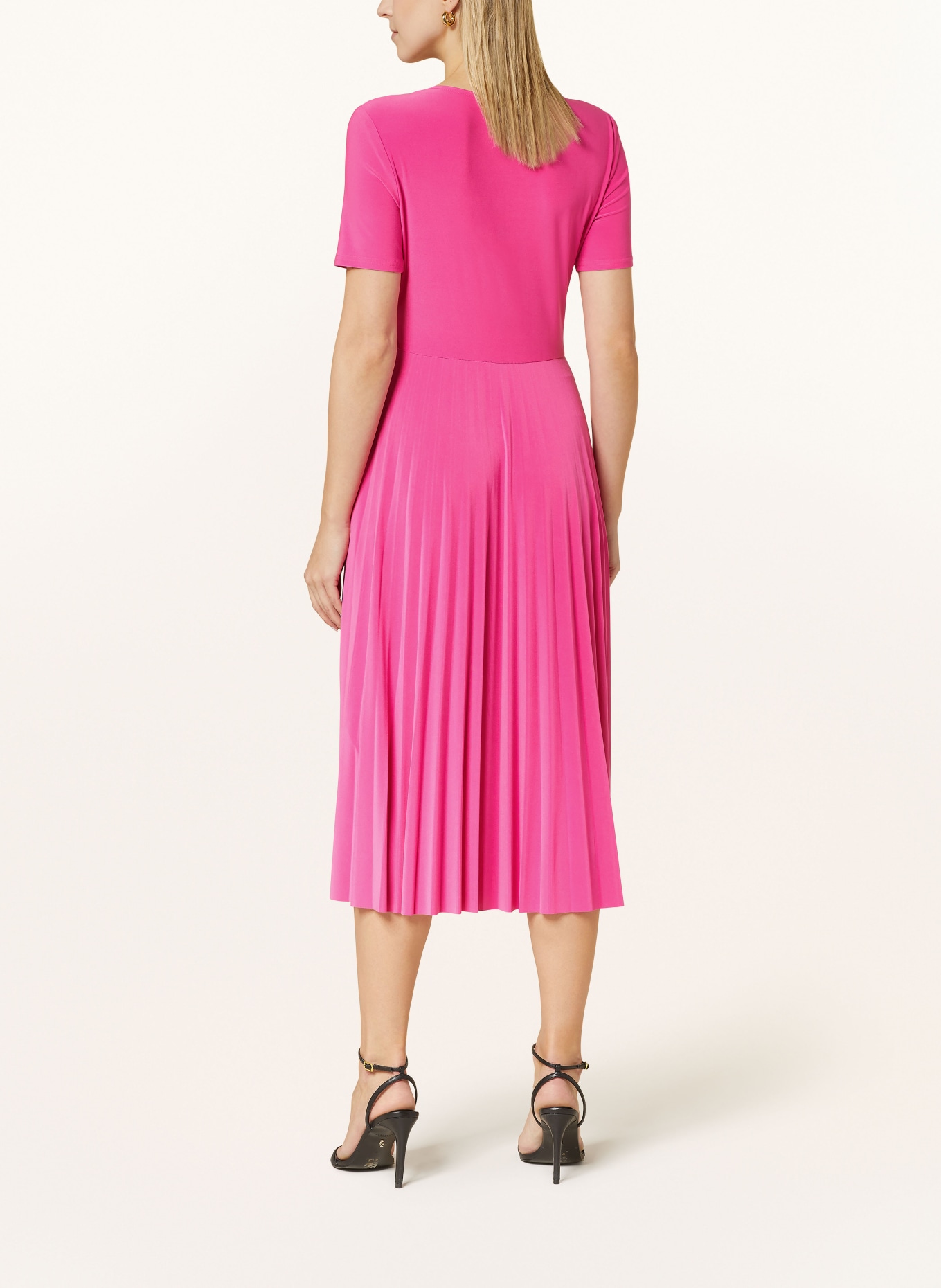 Joseph Ribkoff Jersey dress in wrap look, Color: PINK (Image 3)