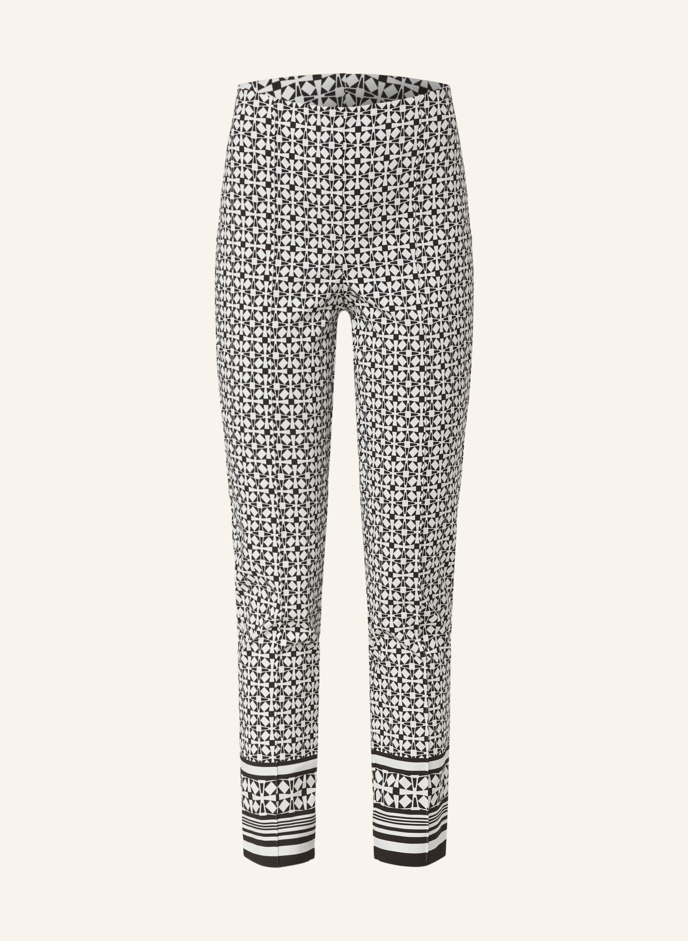 Joseph Ribkoff Trousers, Color: WHITE/ BLACK (Image 1)