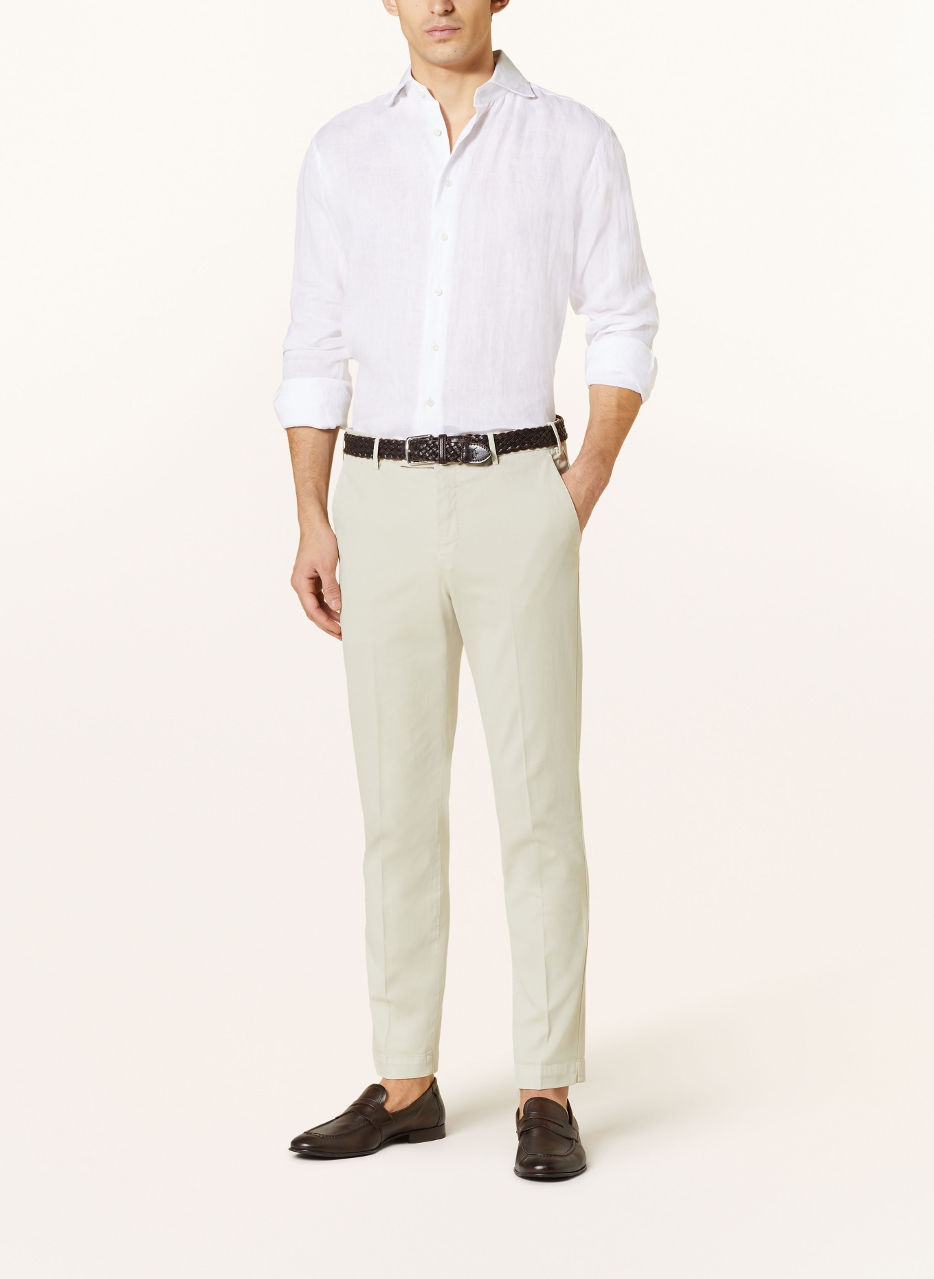 ARTIGIANO Linen shirt classic fit, Color: WHITE (Image 2)