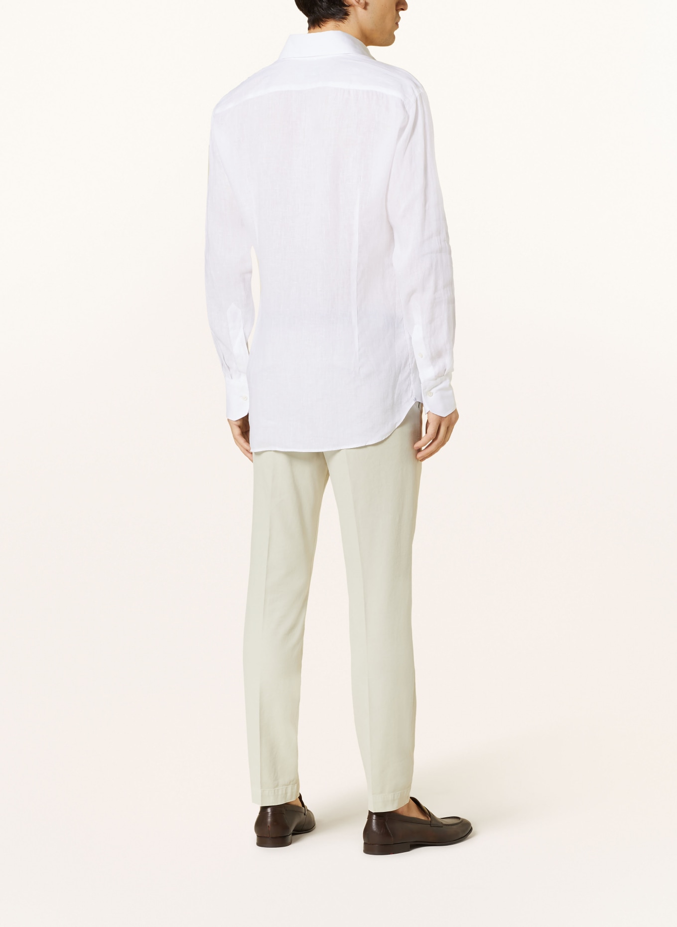 ARTIGIANO Linen shirt classic fit, Color: WHITE (Image 3)