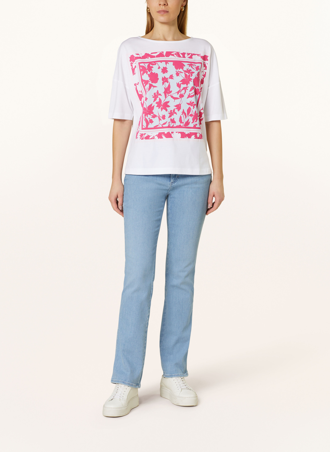 MAERZ MUENCHEN T-shirt, Color: WHITE/ PINK/ LIGHT BLUE (Image 2)