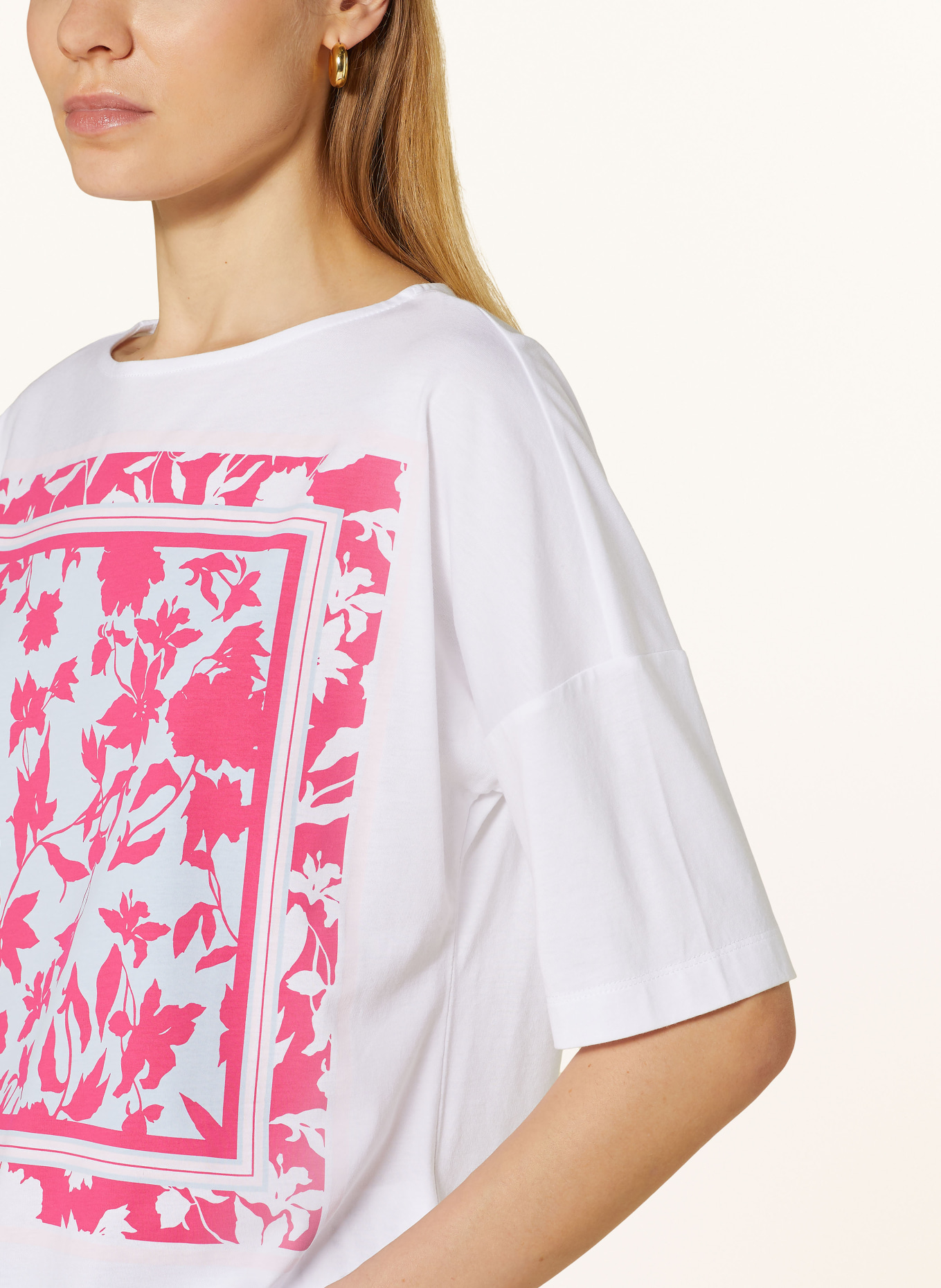 MAERZ MUENCHEN T-shirt, Color: WHITE/ PINK/ LIGHT BLUE (Image 4)