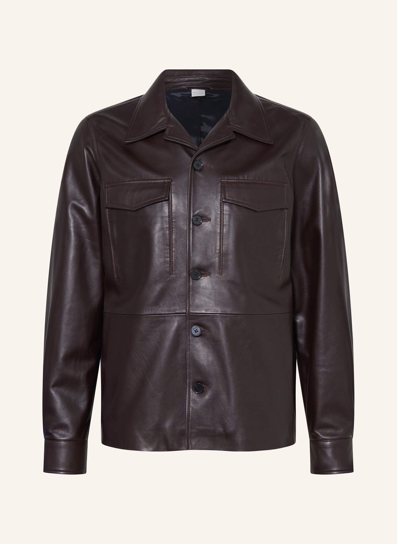 TIGER OF SWEDEN Leather jacket LESON, Color: 653 AUBERGINE (Image 1)
