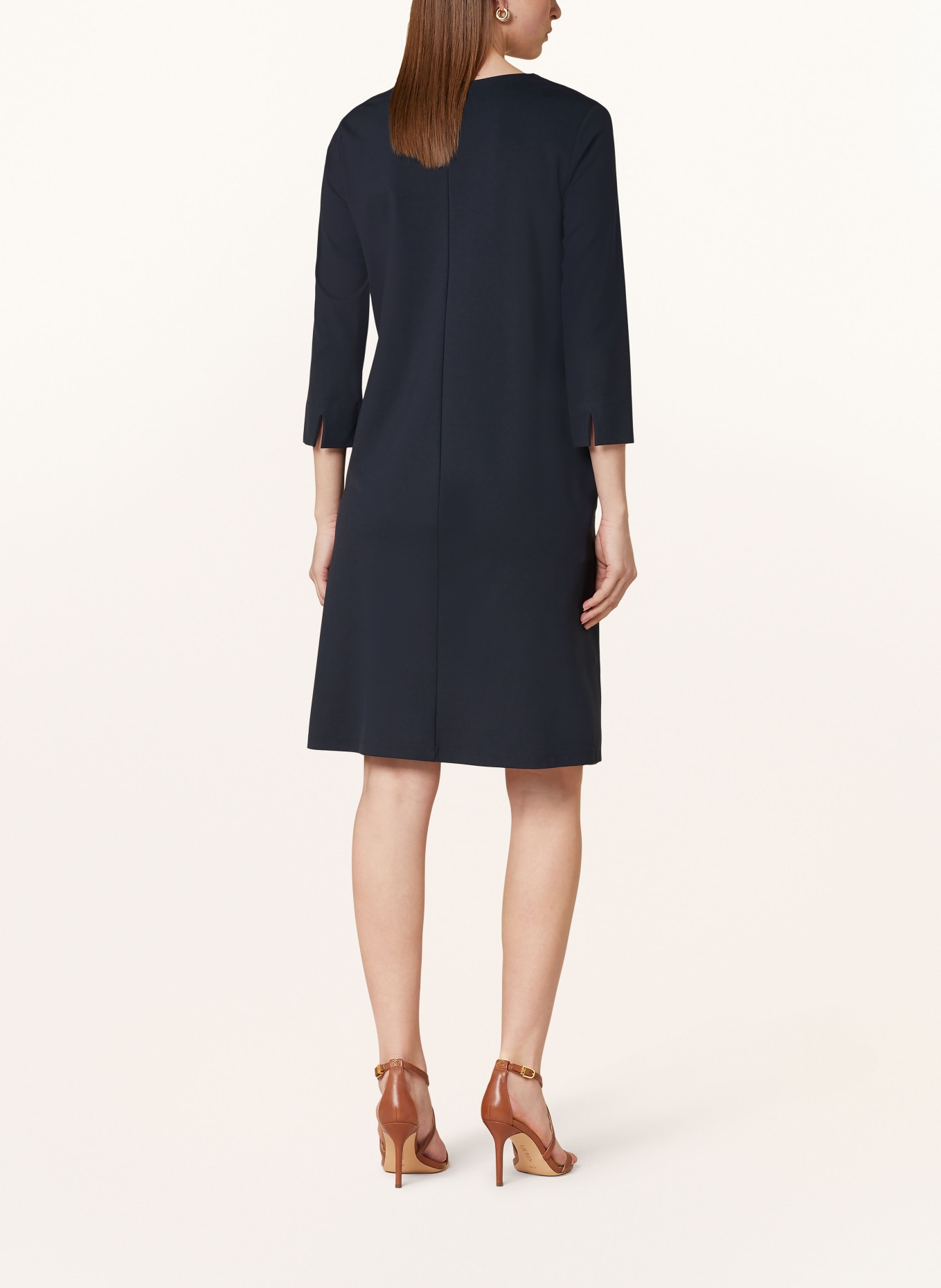 ELENA MIRO Jersey dress with 3/4 sleeves, Color: DARK BLUE (Image 3)