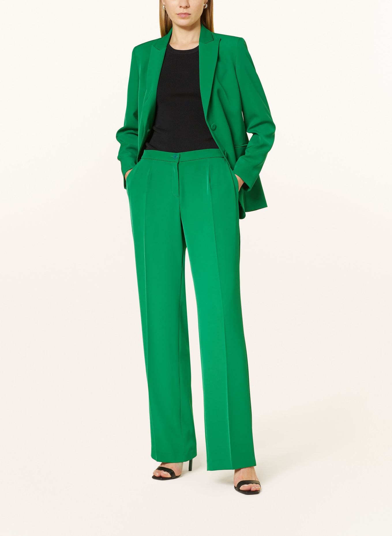 ELENA MIRO Wide leg trousers, Color: GREEN (Image 2)