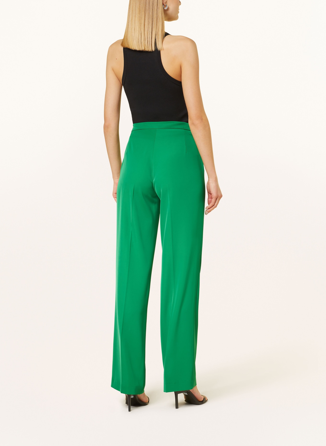 ELENA MIRO Wide leg trousers, Color: GREEN (Image 3)