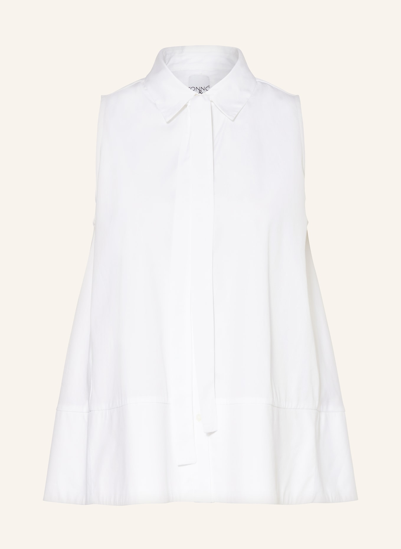 TONNO & PANNA Bow-tie blouse MAITETON, Color: WHITE (Image 1)