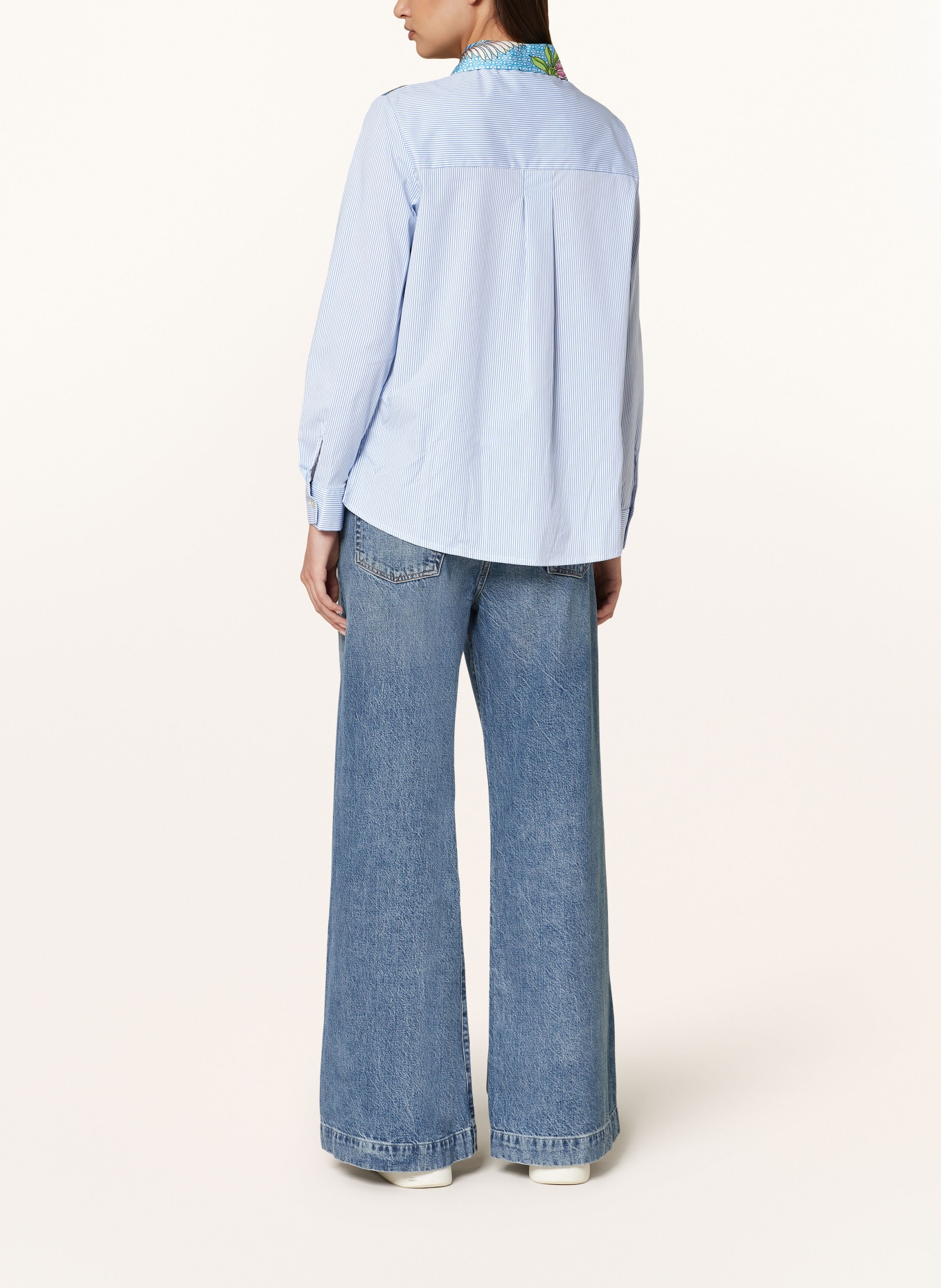 SEM PER LEI Shirt blouse with silk, Color: BLUE/ PURPLE/ ROSE (Image 3)