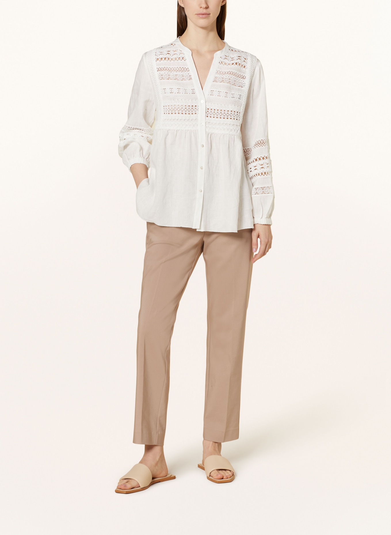 HEMISPHERE Linen blouse, Color: WHITE (Image 2)