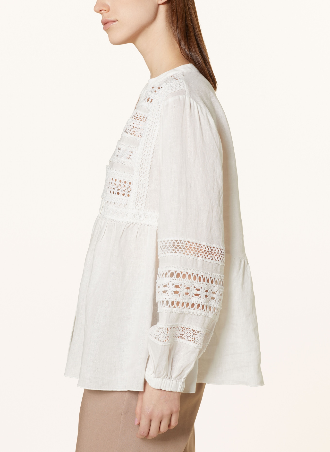 HEMISPHERE Linen blouse, Color: WHITE (Image 4)