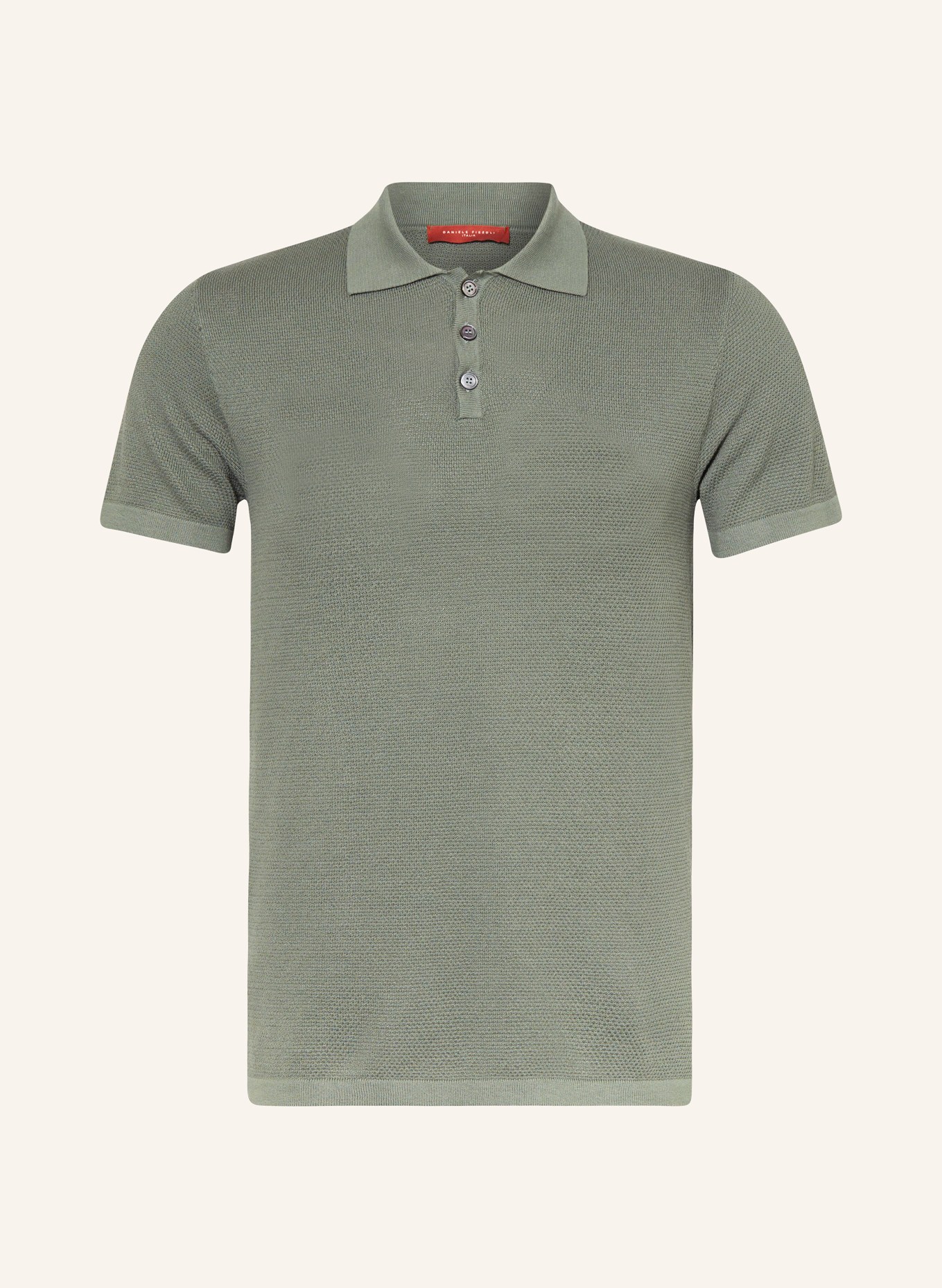 DANIELE FIESOLI Piqué-Poloshirt, Farbe: OLIV (Bild 1)