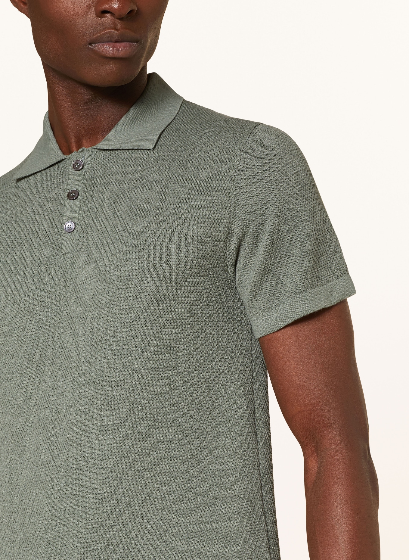 DANIELE FIESOLI Piqué polo shirt, Color: OLIVE (Image 4)