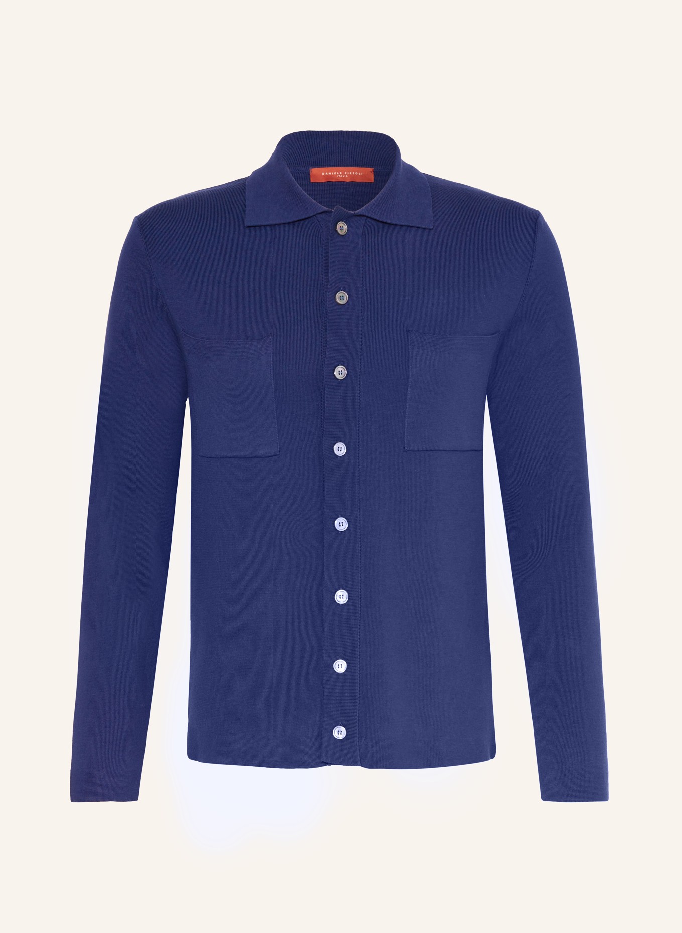 DANIELE FIESOLI Knit overshirt, Color: BLUE (Image 1)