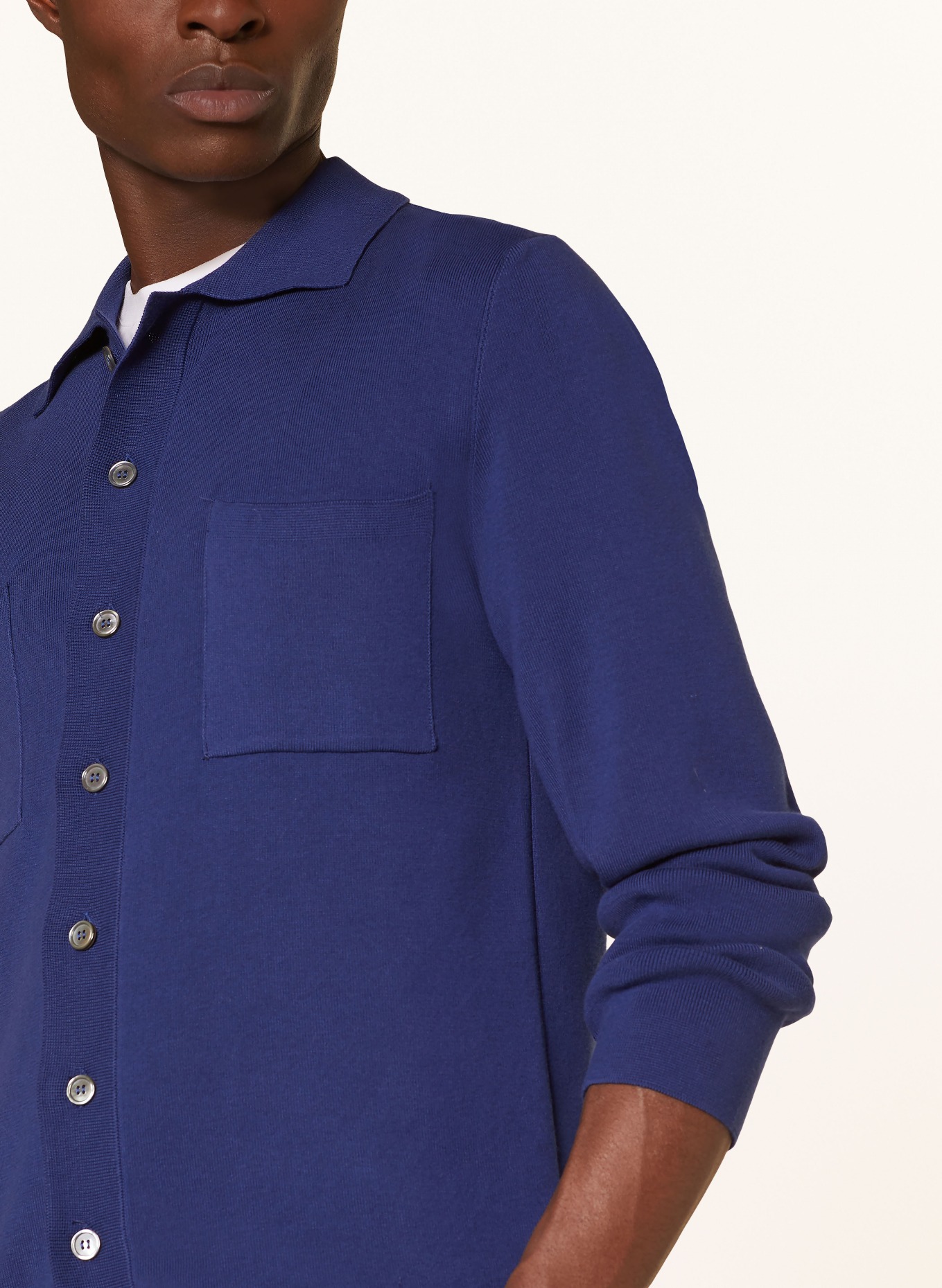 DANIELE FIESOLI Knit overshirt, Color: BLUE (Image 4)