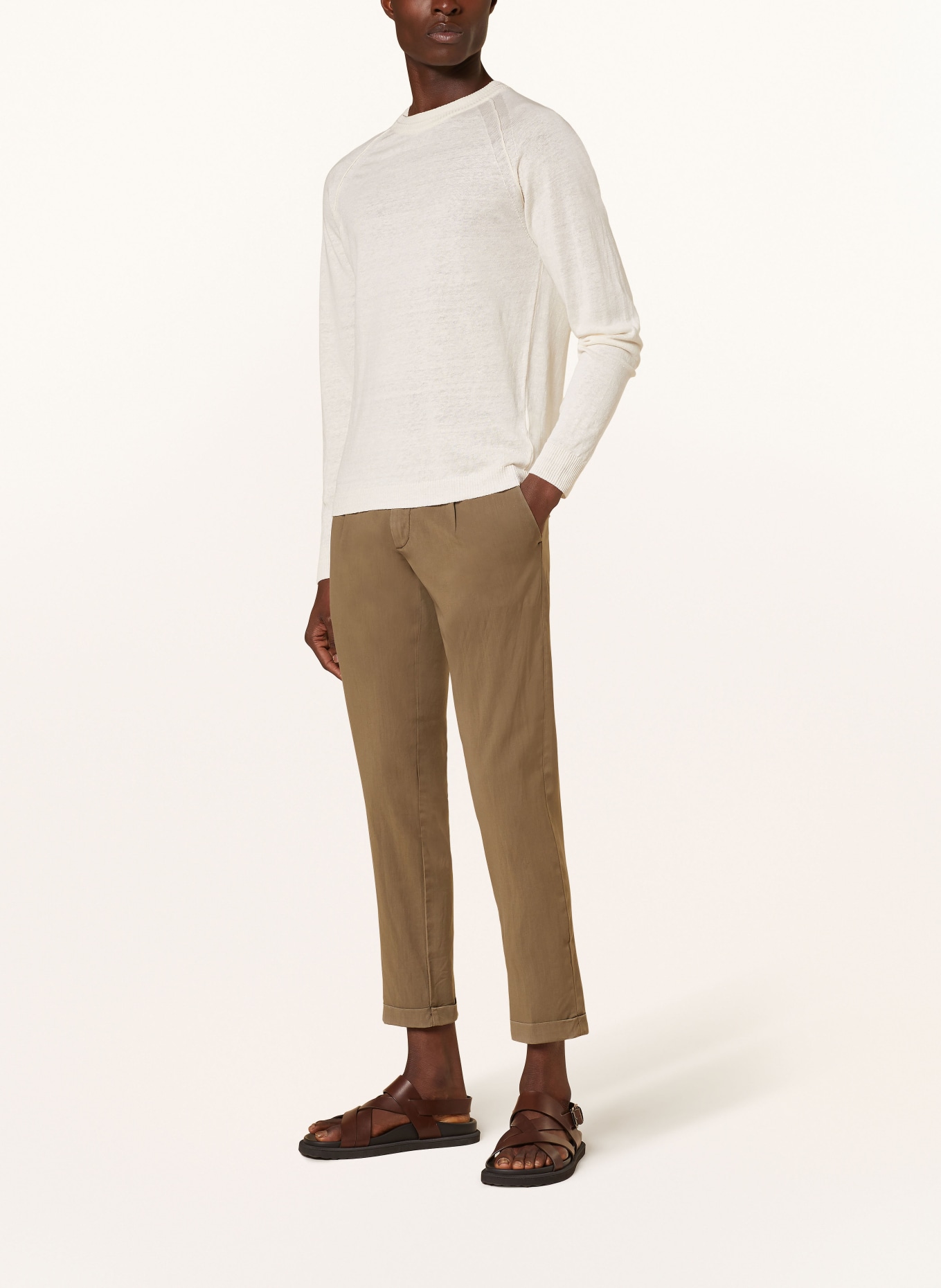 DANIELE FIESOLI Sweater with linen, Color: ECRU (Image 2)
