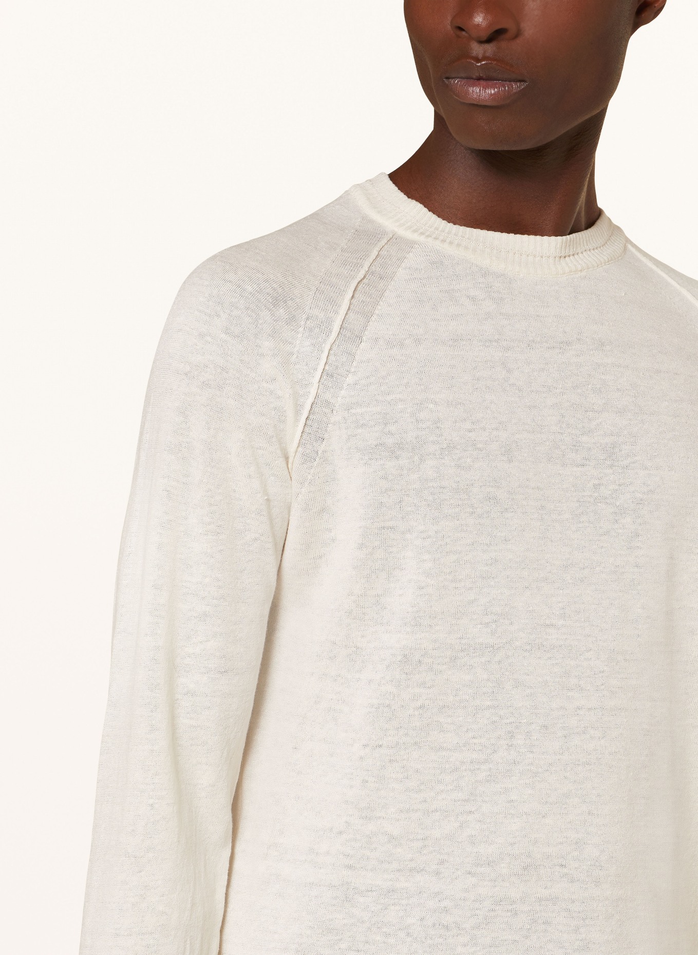 DANIELE FIESOLI Sweater with linen, Color: ECRU (Image 4)