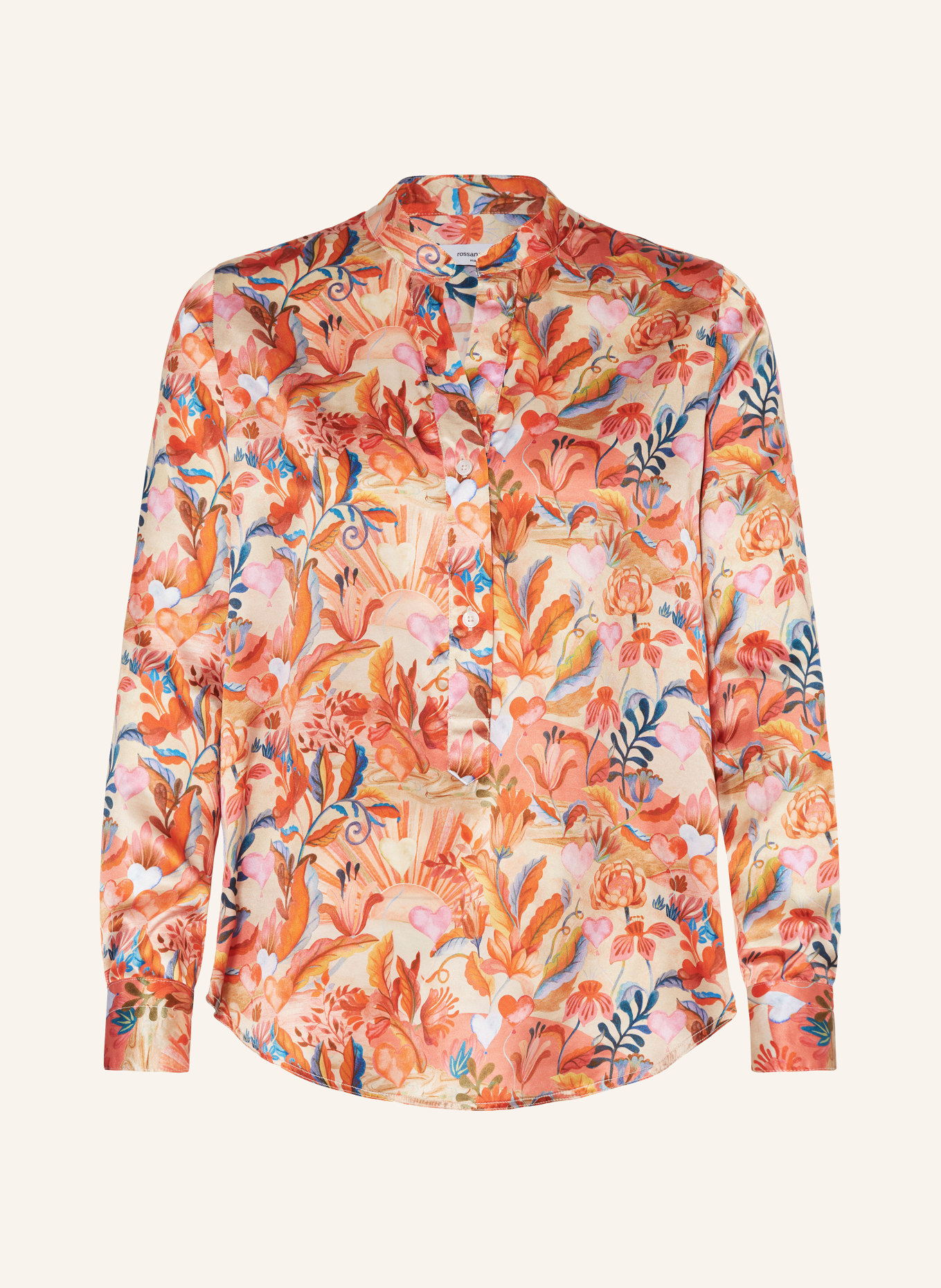 rossana diva Shirt blouse LIBERTY in silk, Color: ORANGE/ CREAM/ PINK (Image 1)