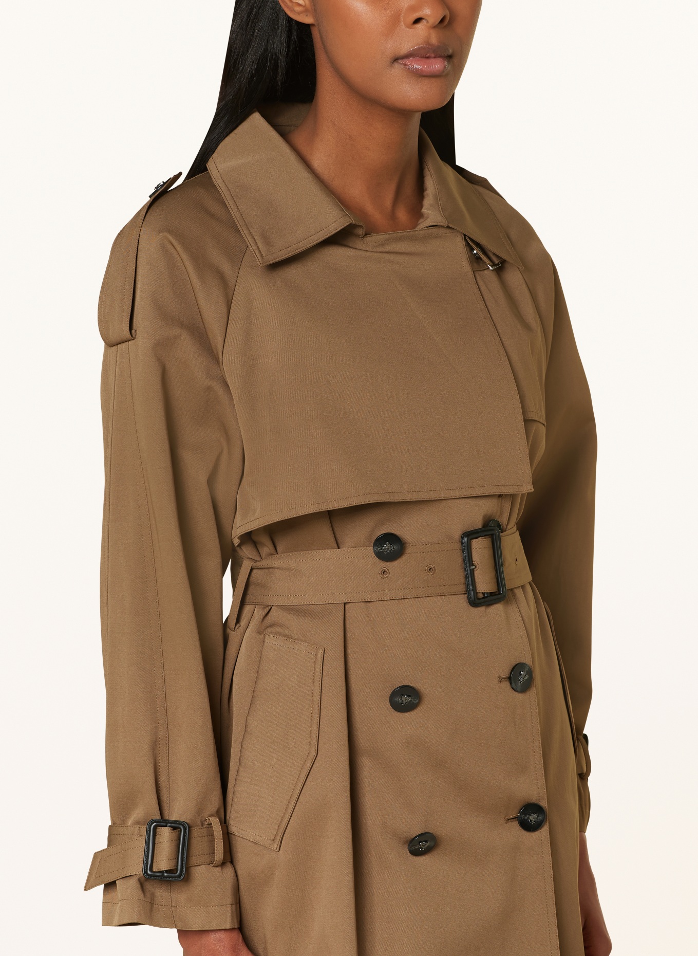summum woman Trench coat, Color: OLIVE (Image 4)