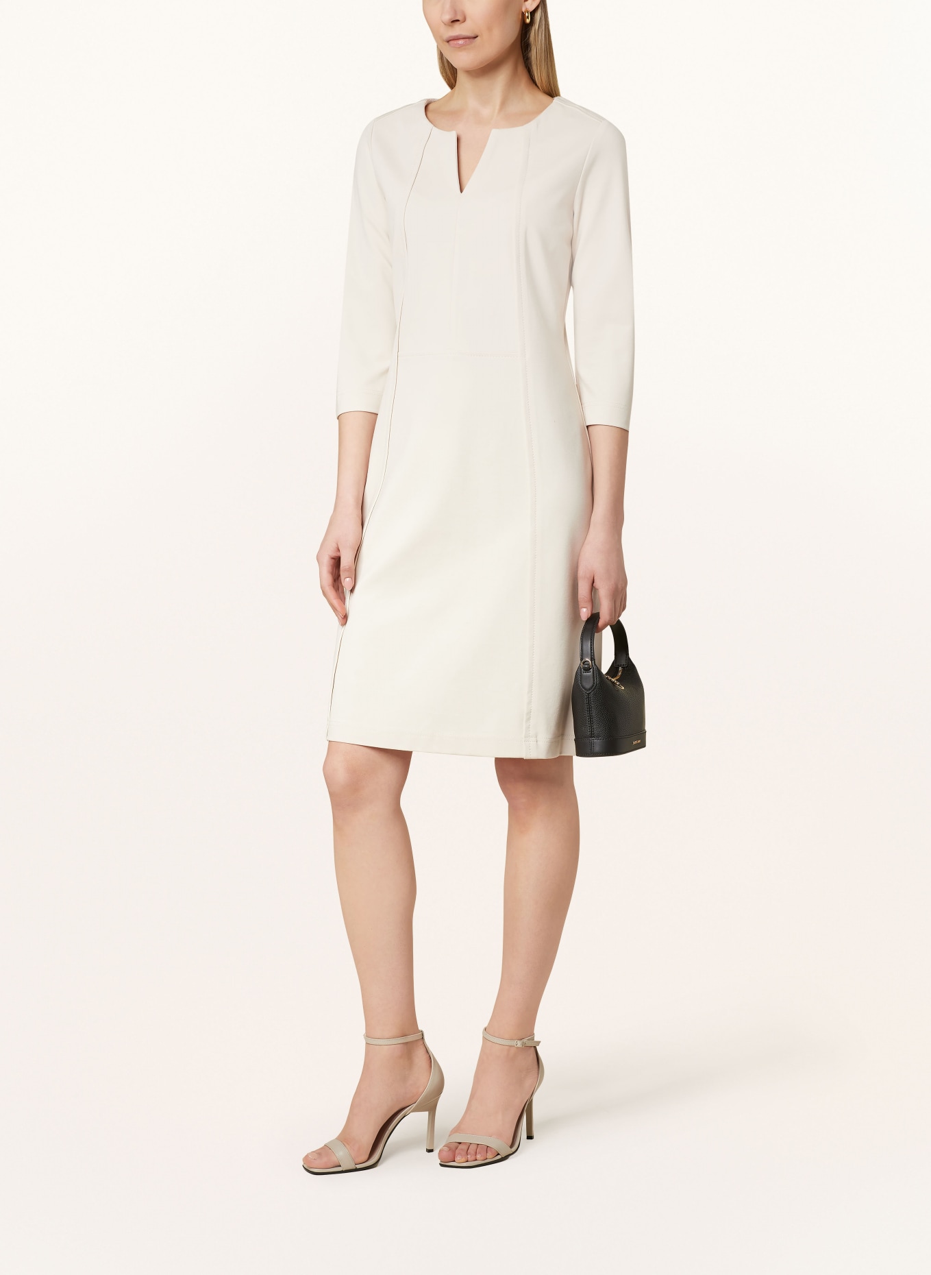 summum woman Sheath dress with 3/4 sleeves, Color: CREAM (Image 2)