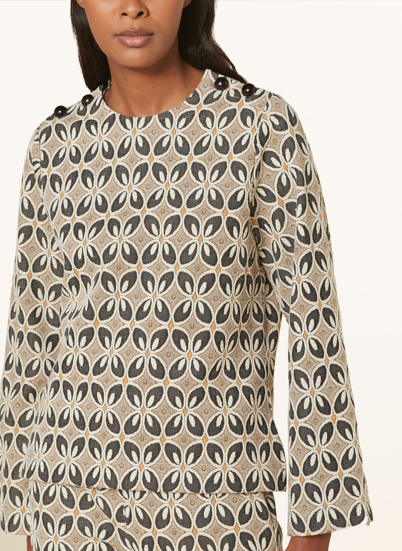 summum woman Jacquard-Shirt, Farbe: HELLBRAUN/ BEIGE (Bild 4)