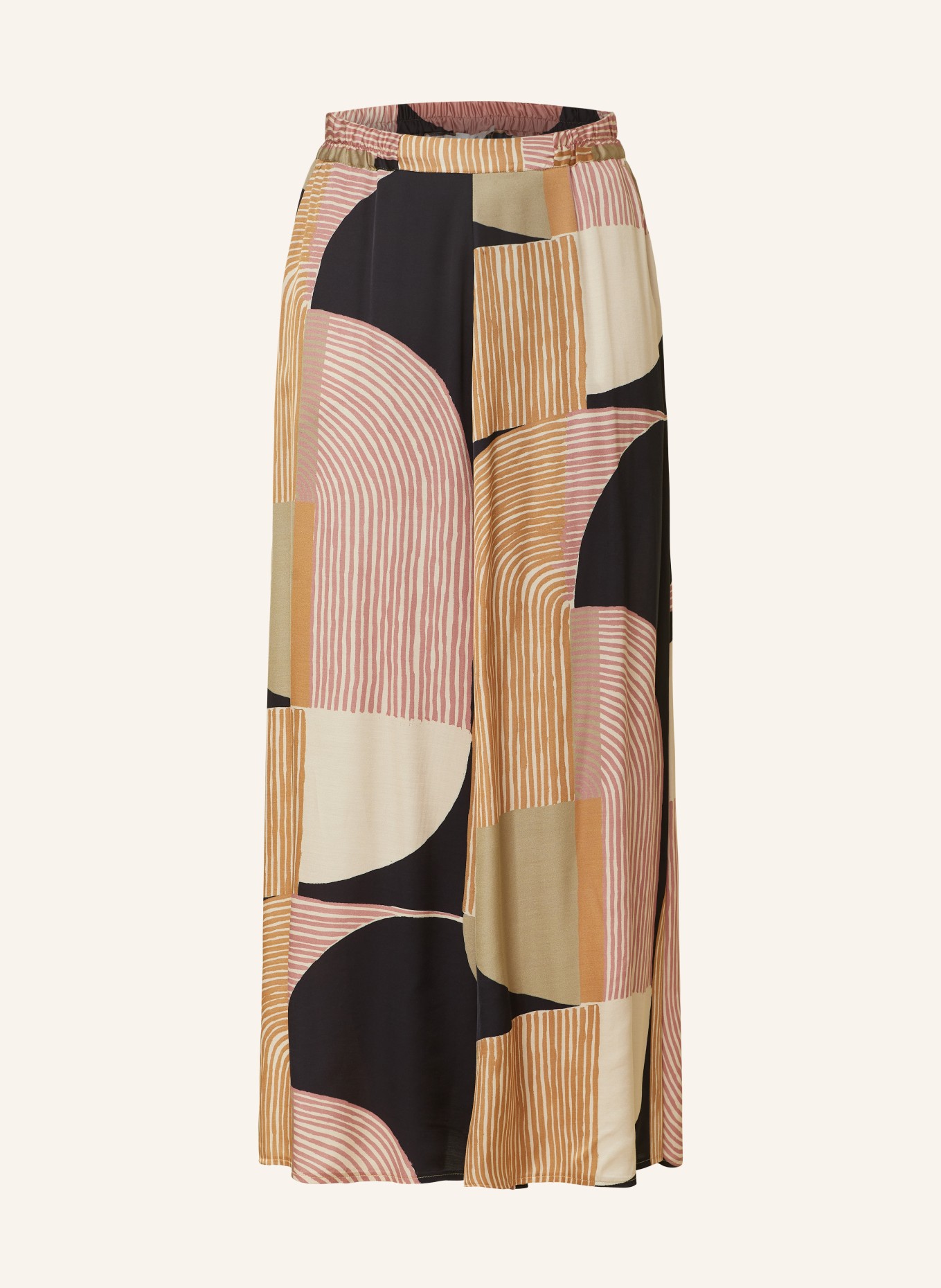summum woman Satin skirt, Color: BEIGE/ BLACK/ LIGHT GREEN (Image 1)