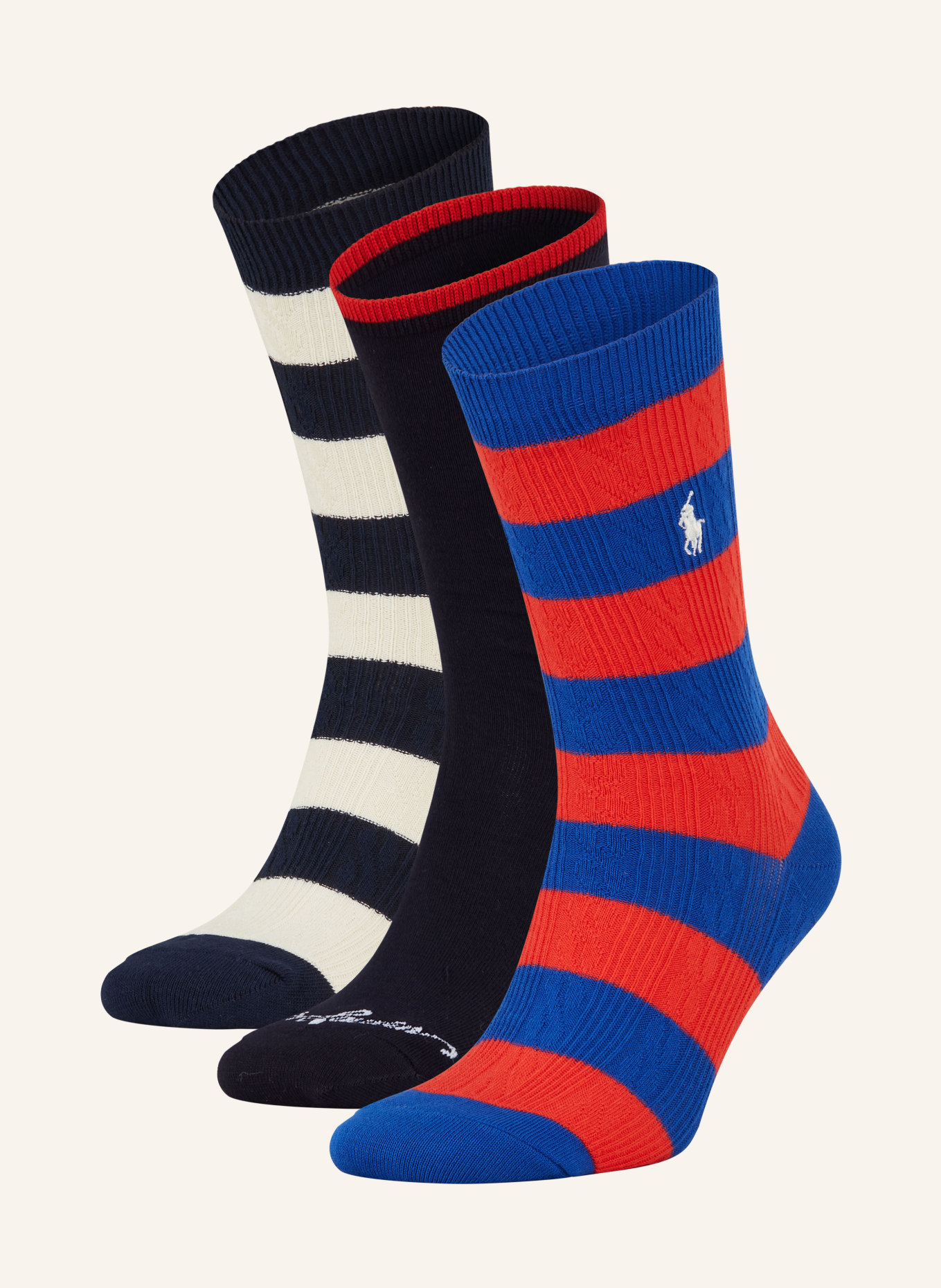 POLO RALPH LAUREN 3-pack socks with gift box, Color: 001 assorted (Image 1)