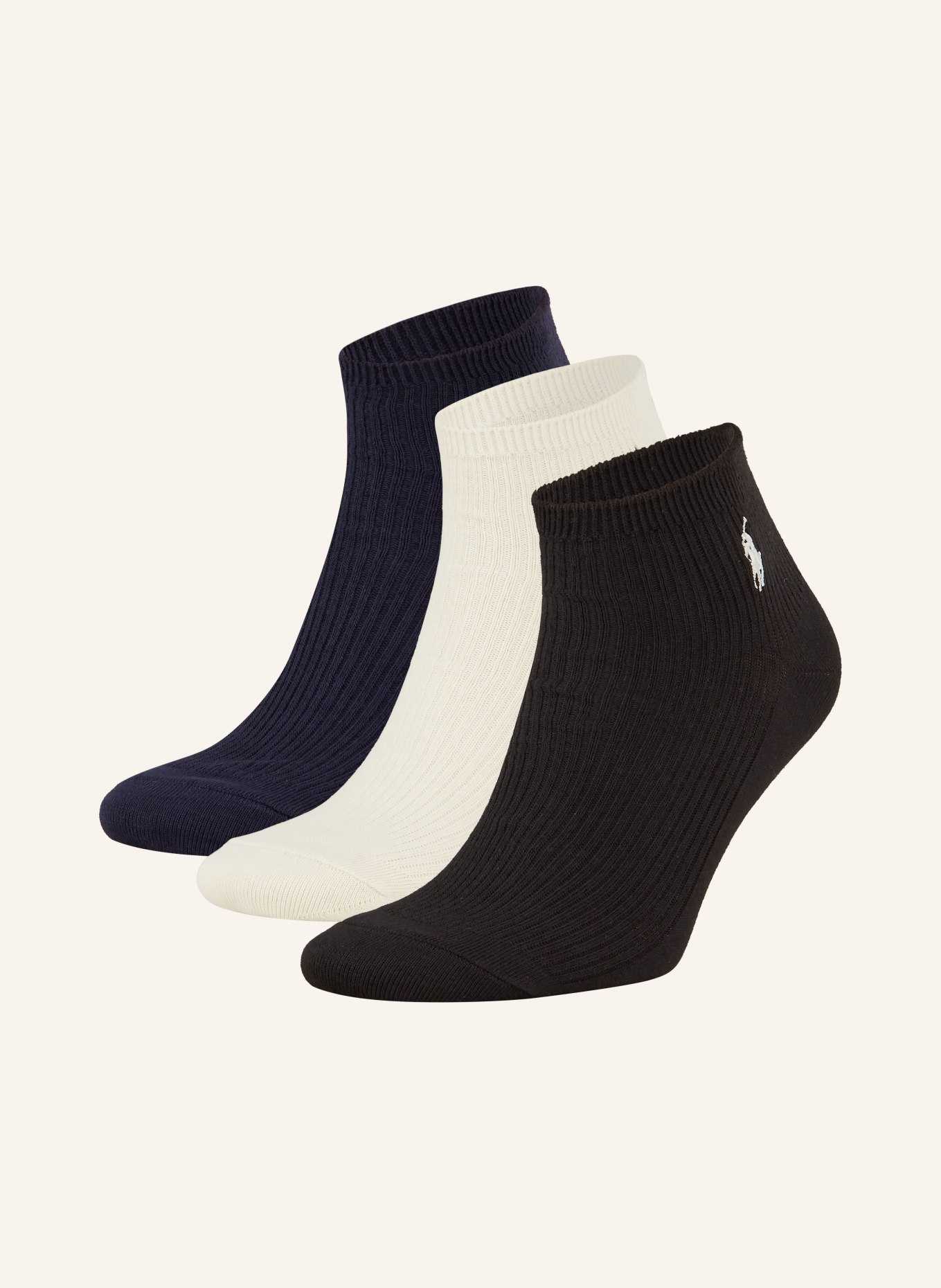 POLO RALPH LAUREN 3er-Pack Socken, Farbe: 001 BLACK ASSORTED (Bild 1)
